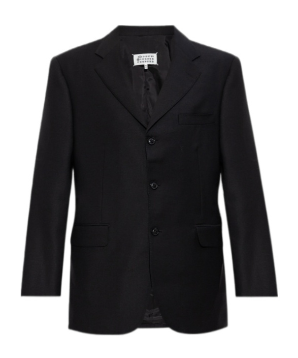 Maison Margiela Single-breasted Wool Blazer In Black