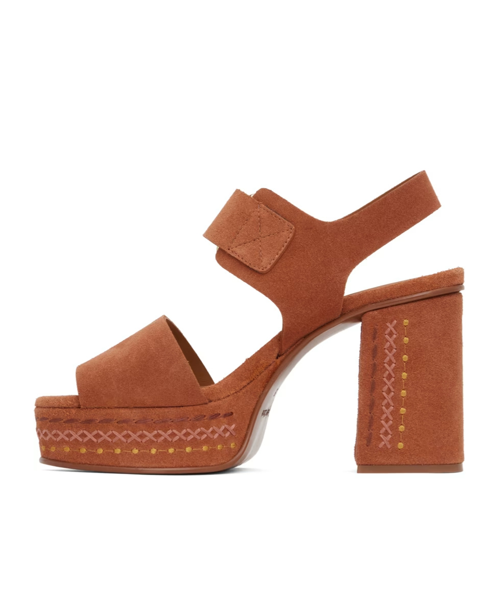 See By Chloé Orange Pheebe Platform Sandals In Brown