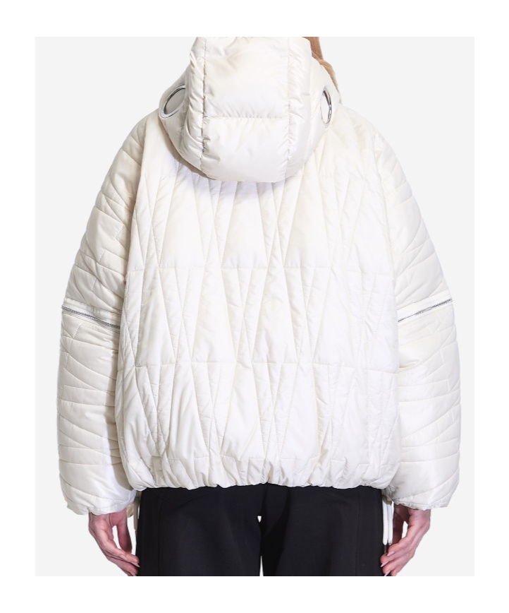 Moncler Long-sleeved Cotton Clothes In Nude