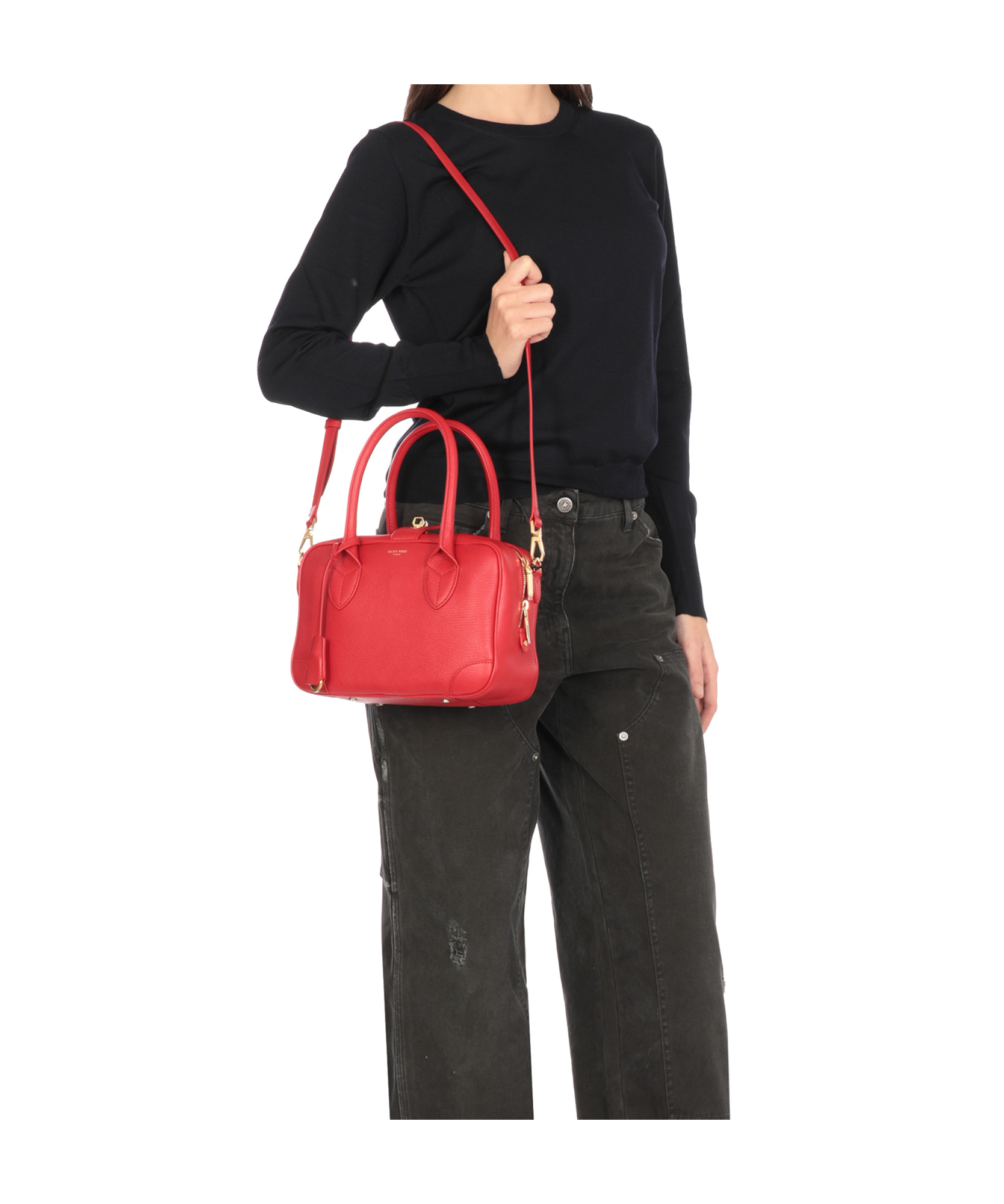 Golden Goose Logo Shoulder Bag In Red