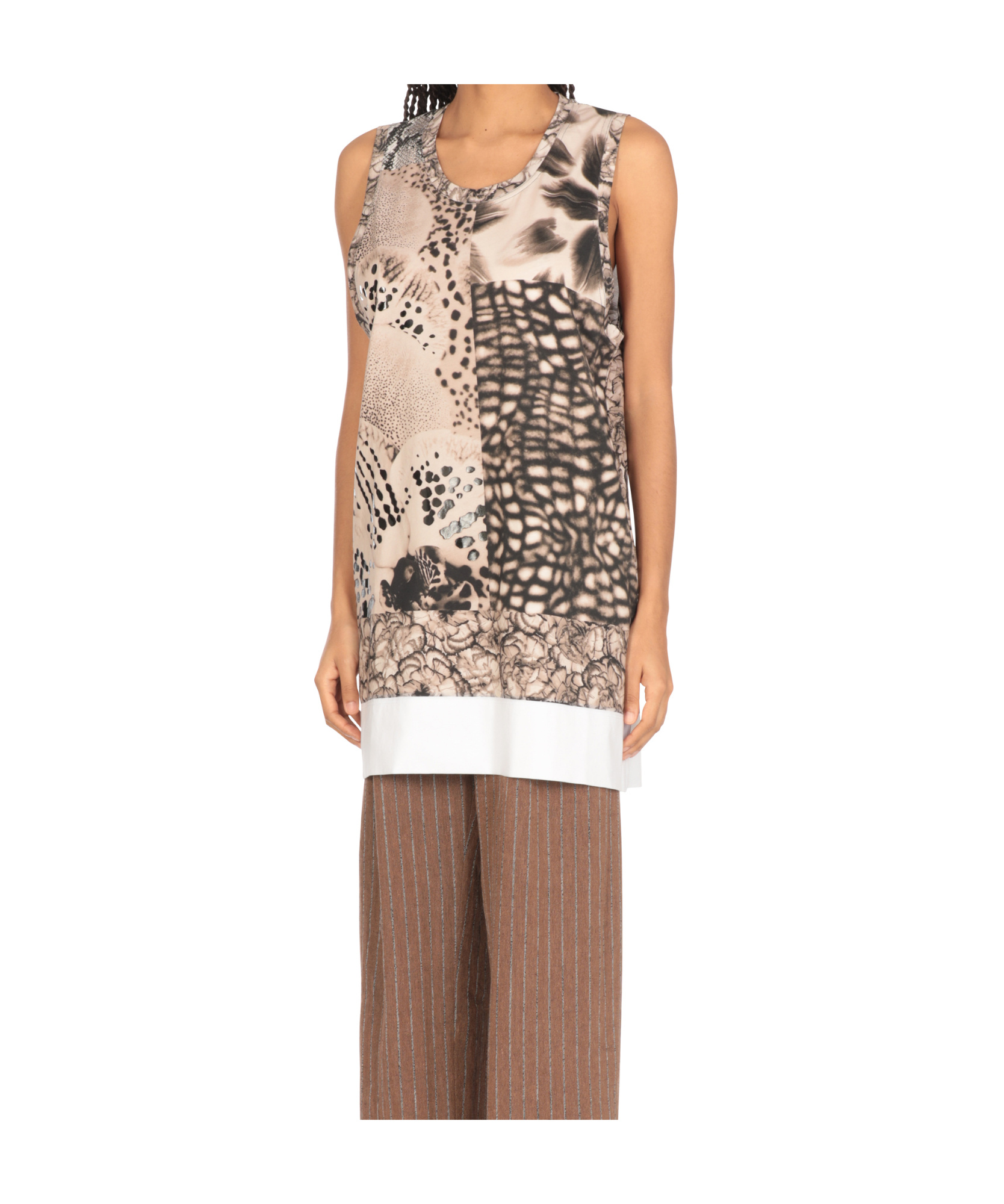 Shop Dries Van Noten Crew Neck Vest In Nude