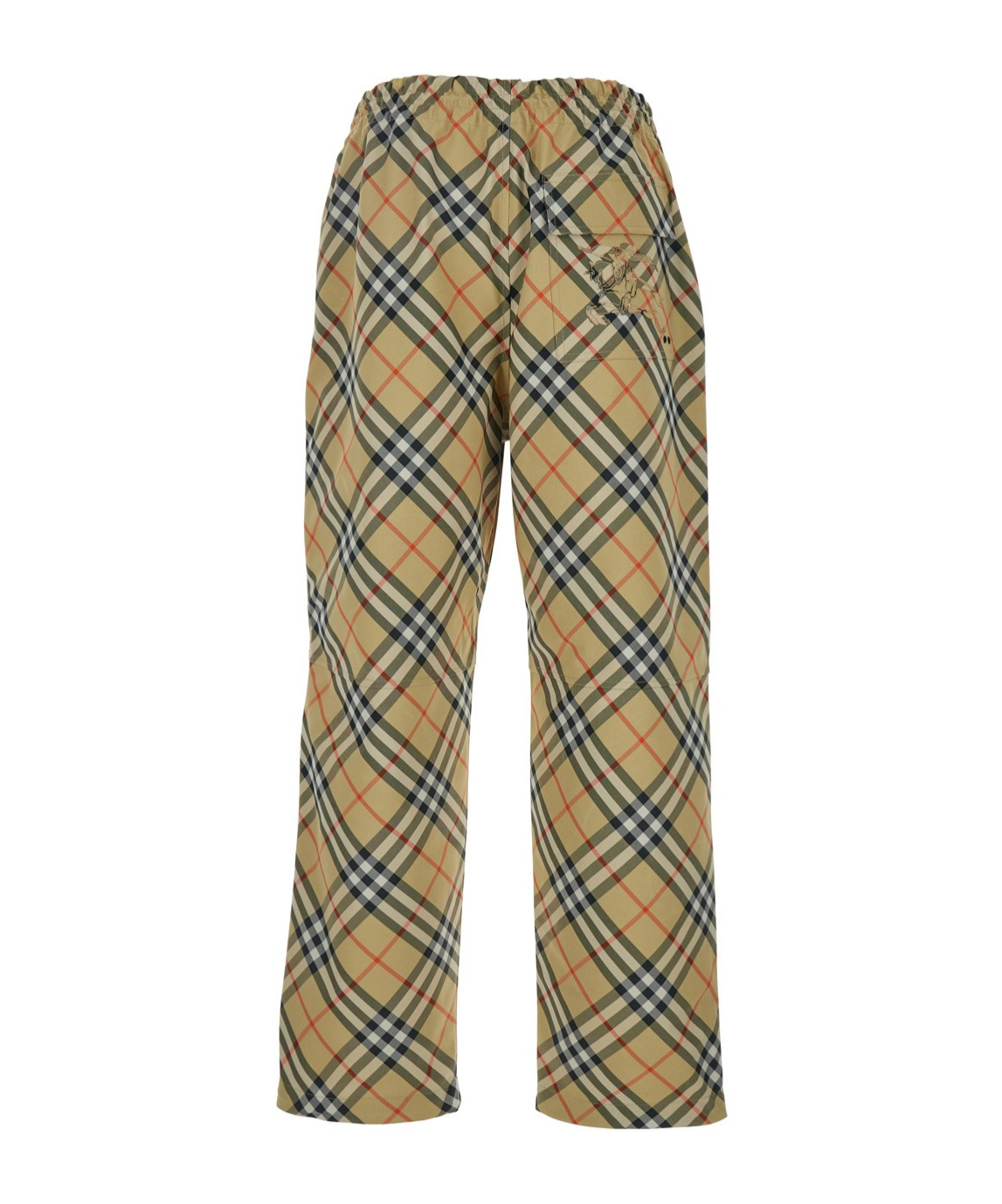 Burberry Straight-leg Checked Trousers In Nude