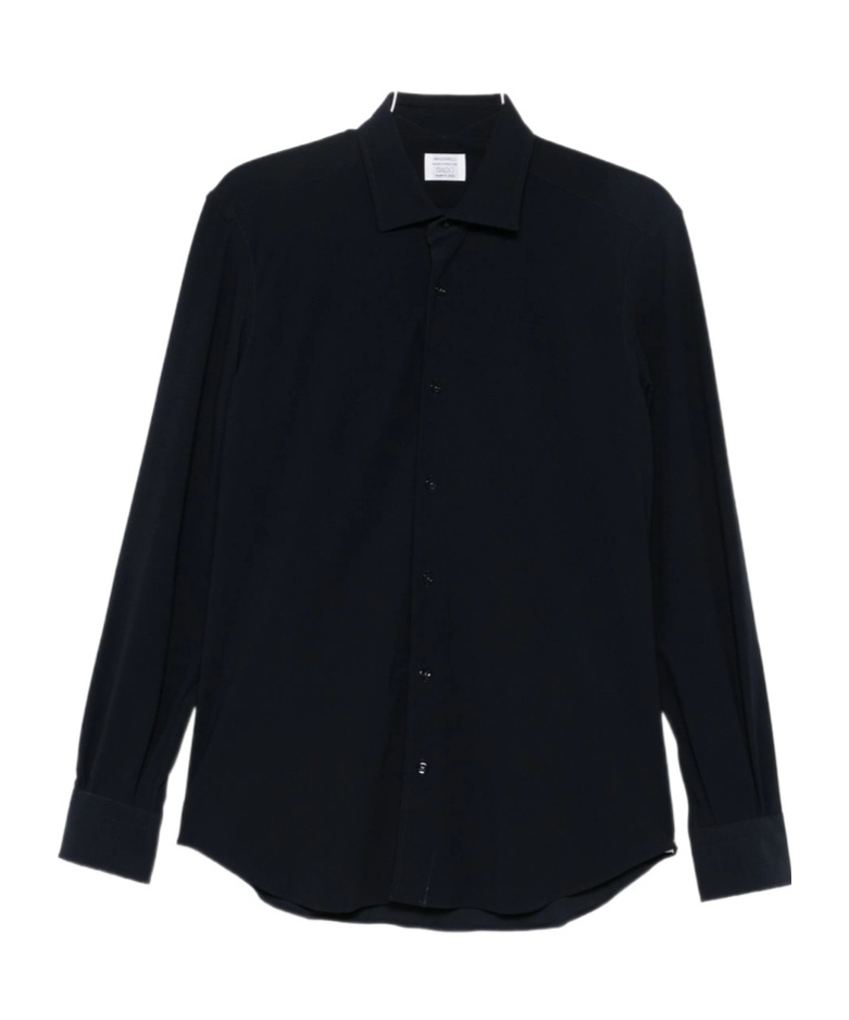 Mazzarelli Button-down Long-sleeved Shirt In Blue
