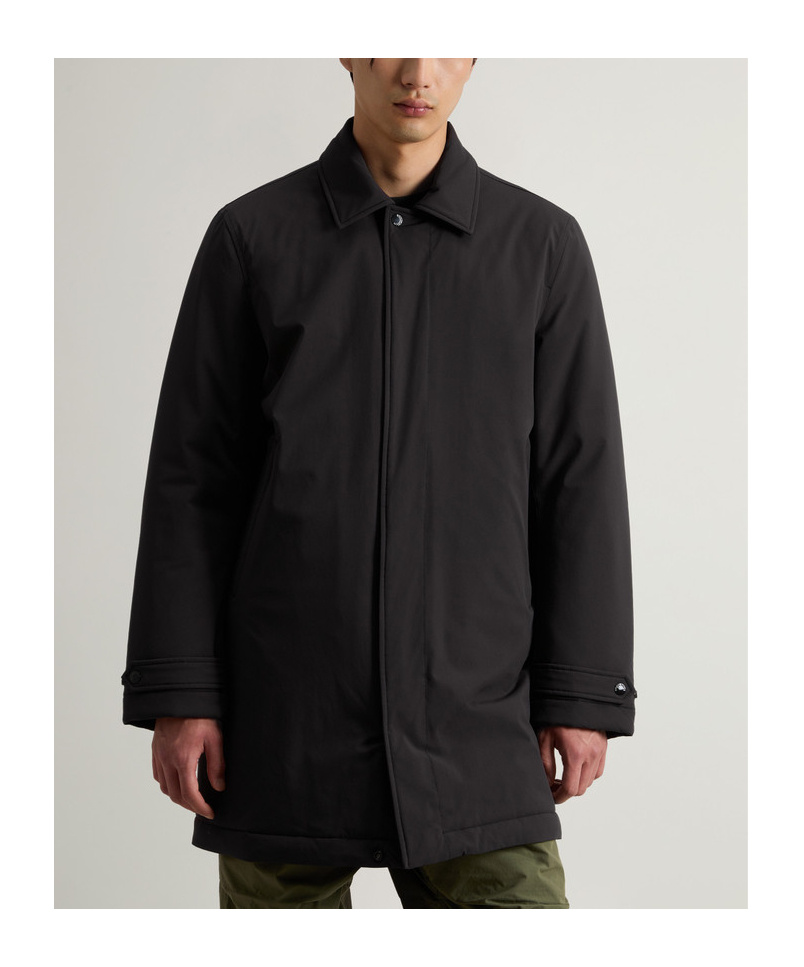 Woolrich Layered Coat In Black