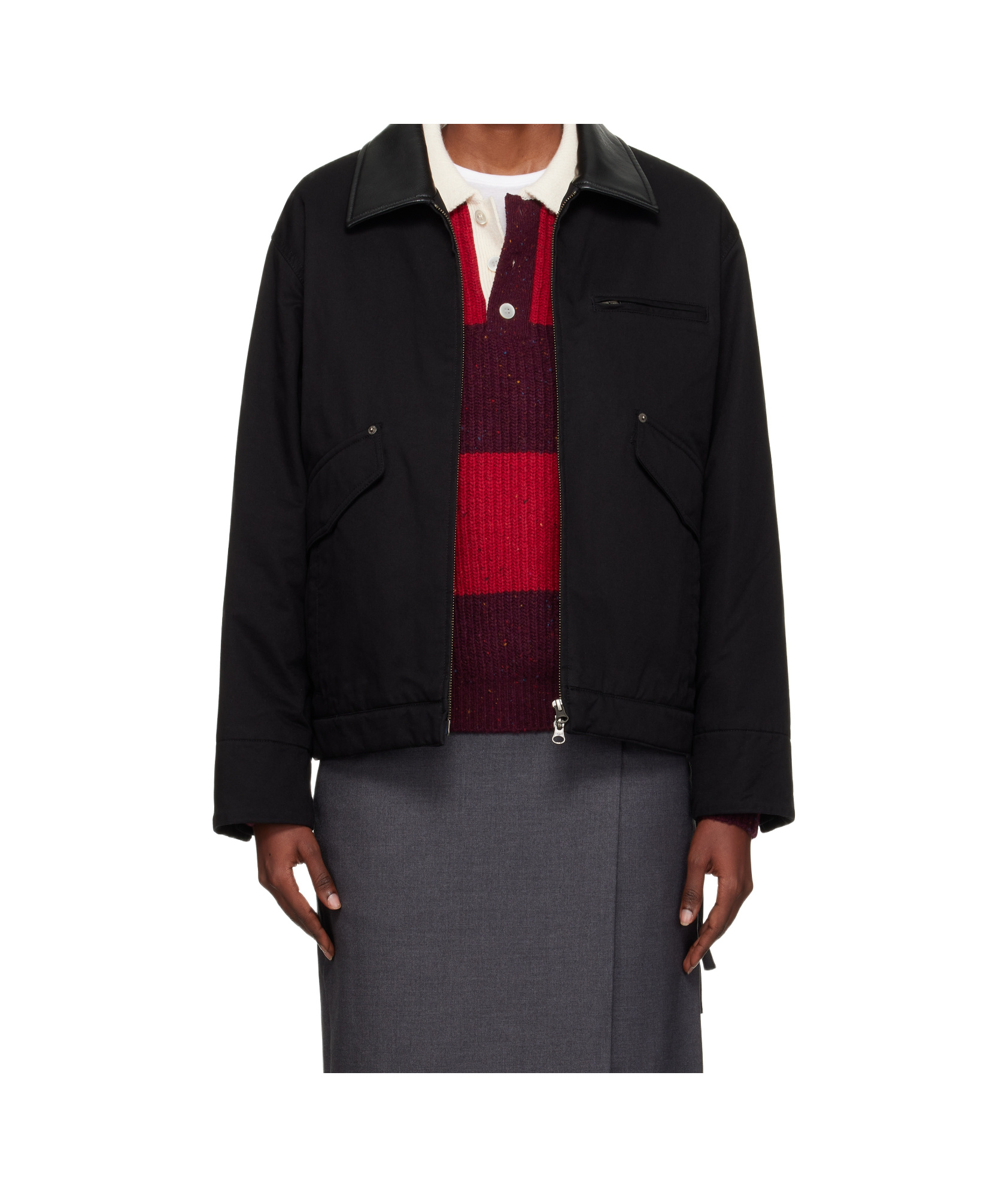 Dunst Zippered Long-sleeved Casual Jacket In Black