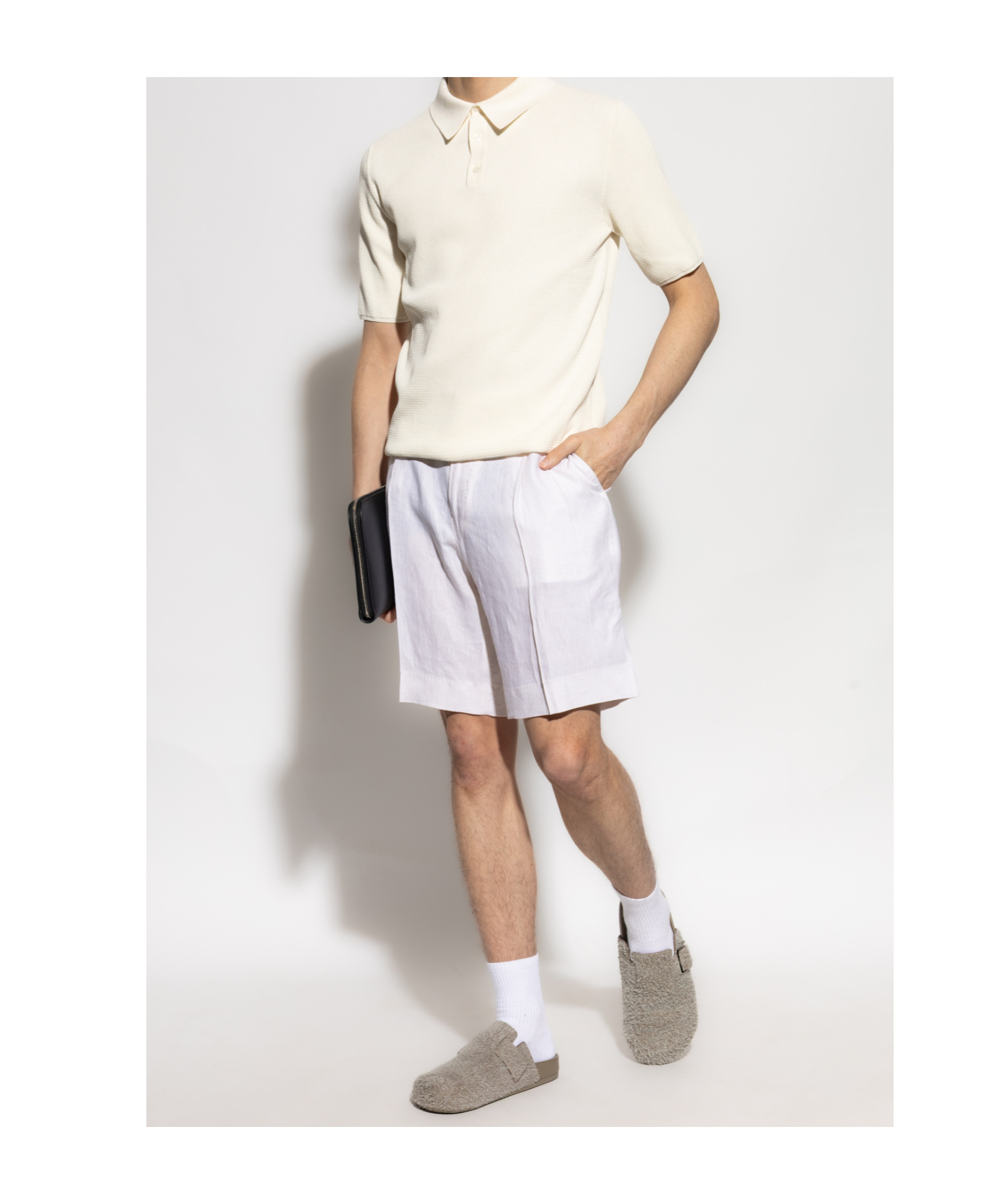 Dolce & Gabbana Belt Loop Shorts In White
