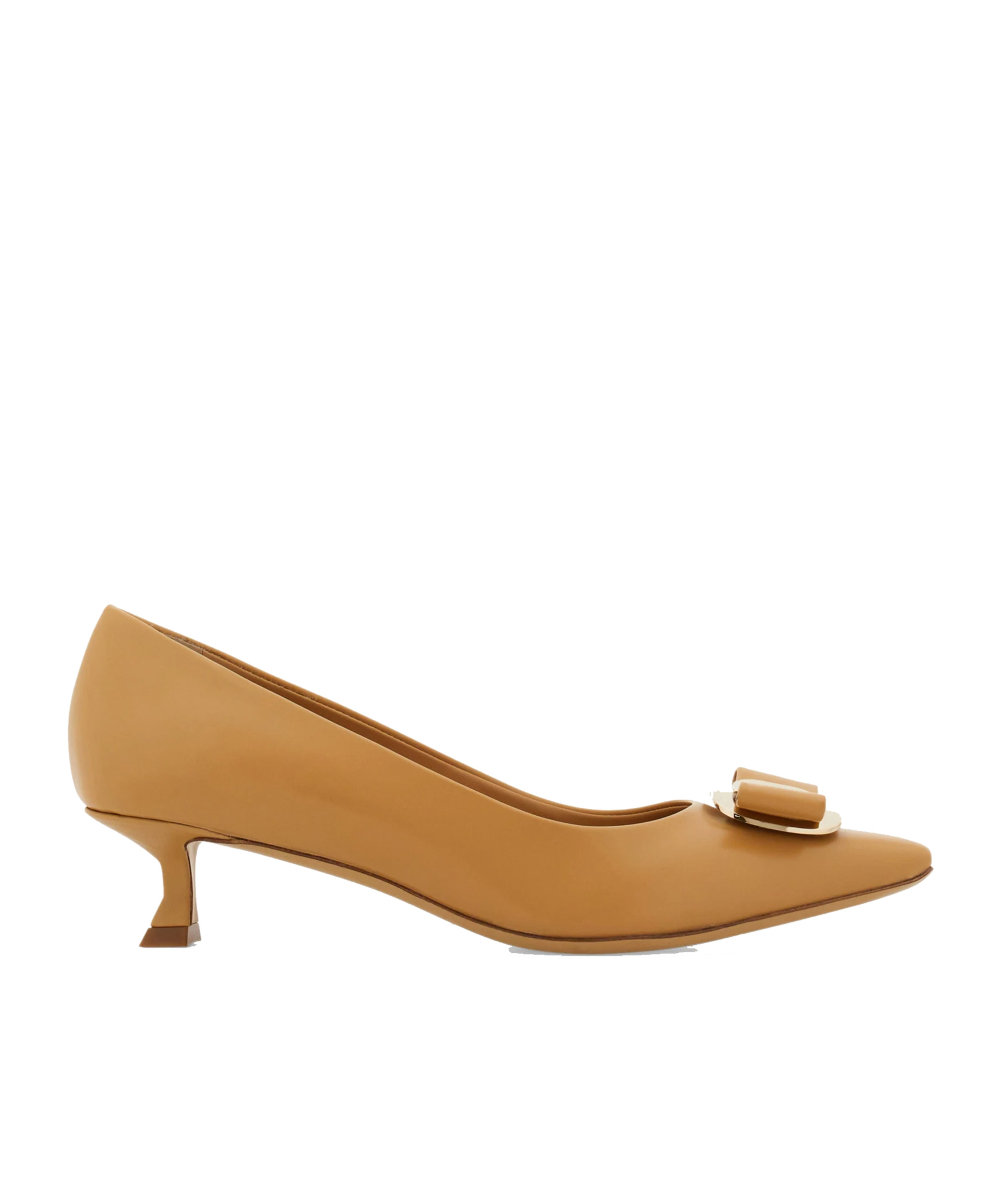 Ferragamo Kitten Heels In Brown