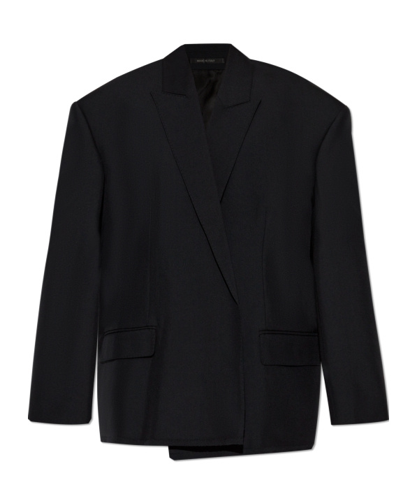Shop Balenciaga Single-breasted Blazer In Black