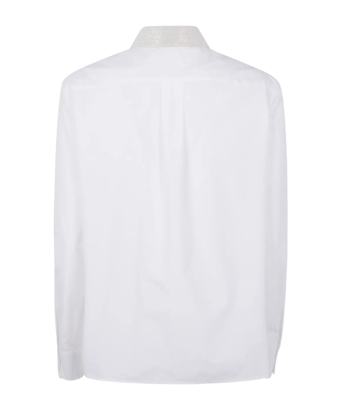 Fabiana Filippi Embellished-collar Cotton Shirt In White