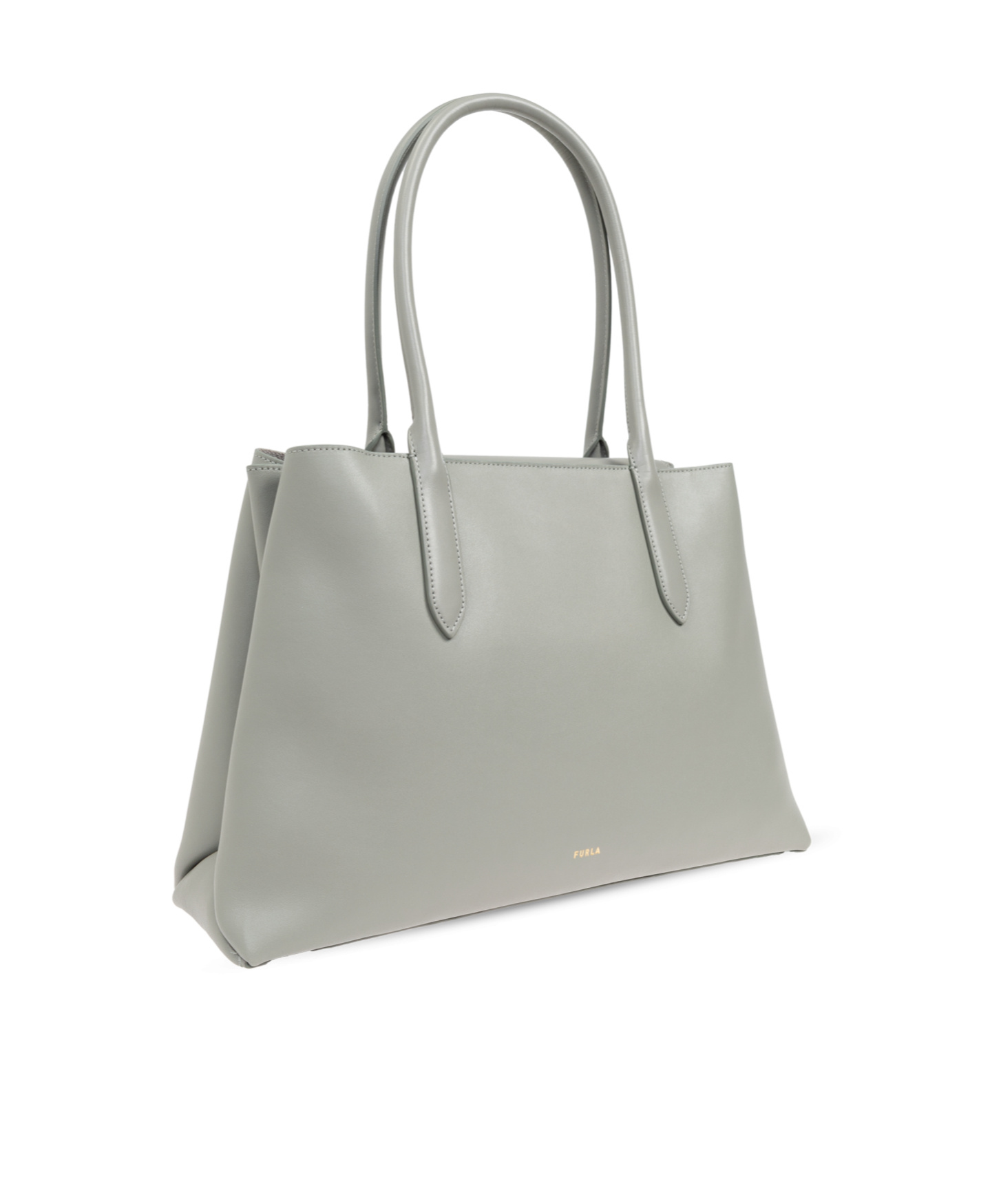 Furla Double Handle Shoulder Bag In Gray