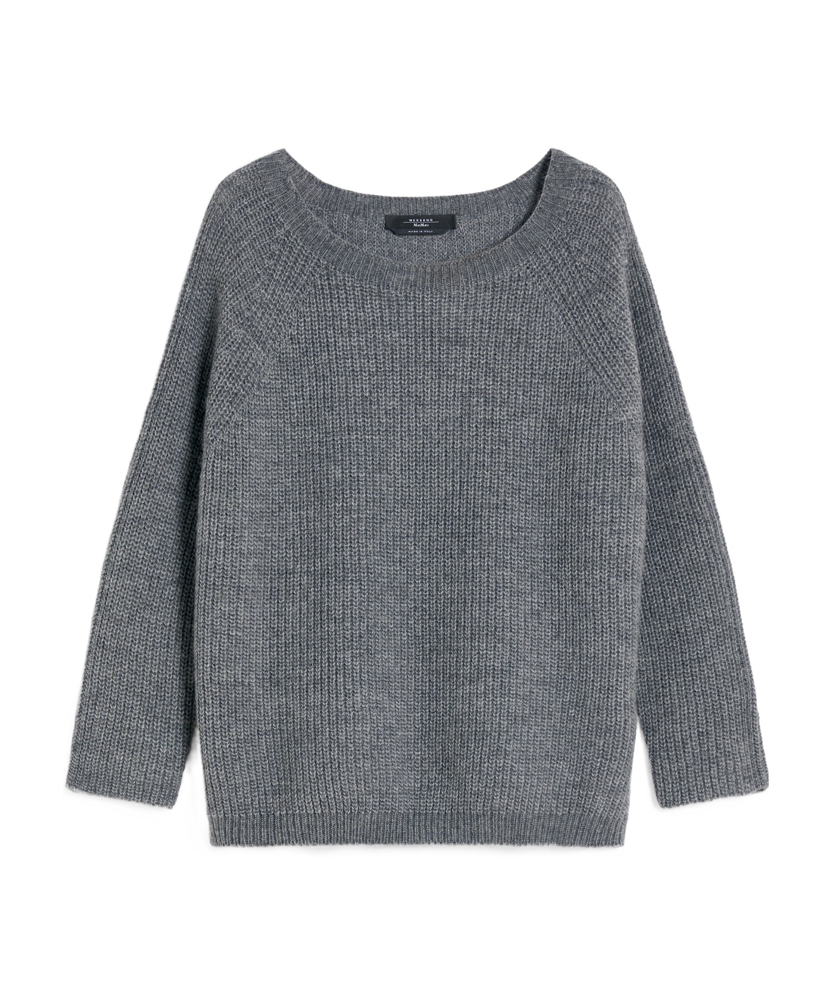 Weekend Max Mara Long-sleeved Wool Sweater In Gray