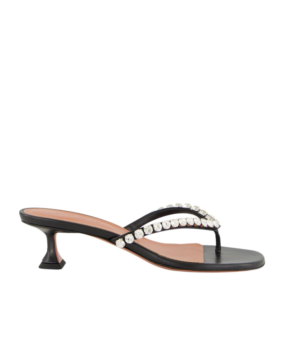 Amina Muaddi Open-toe High-heeled Sandals In Black