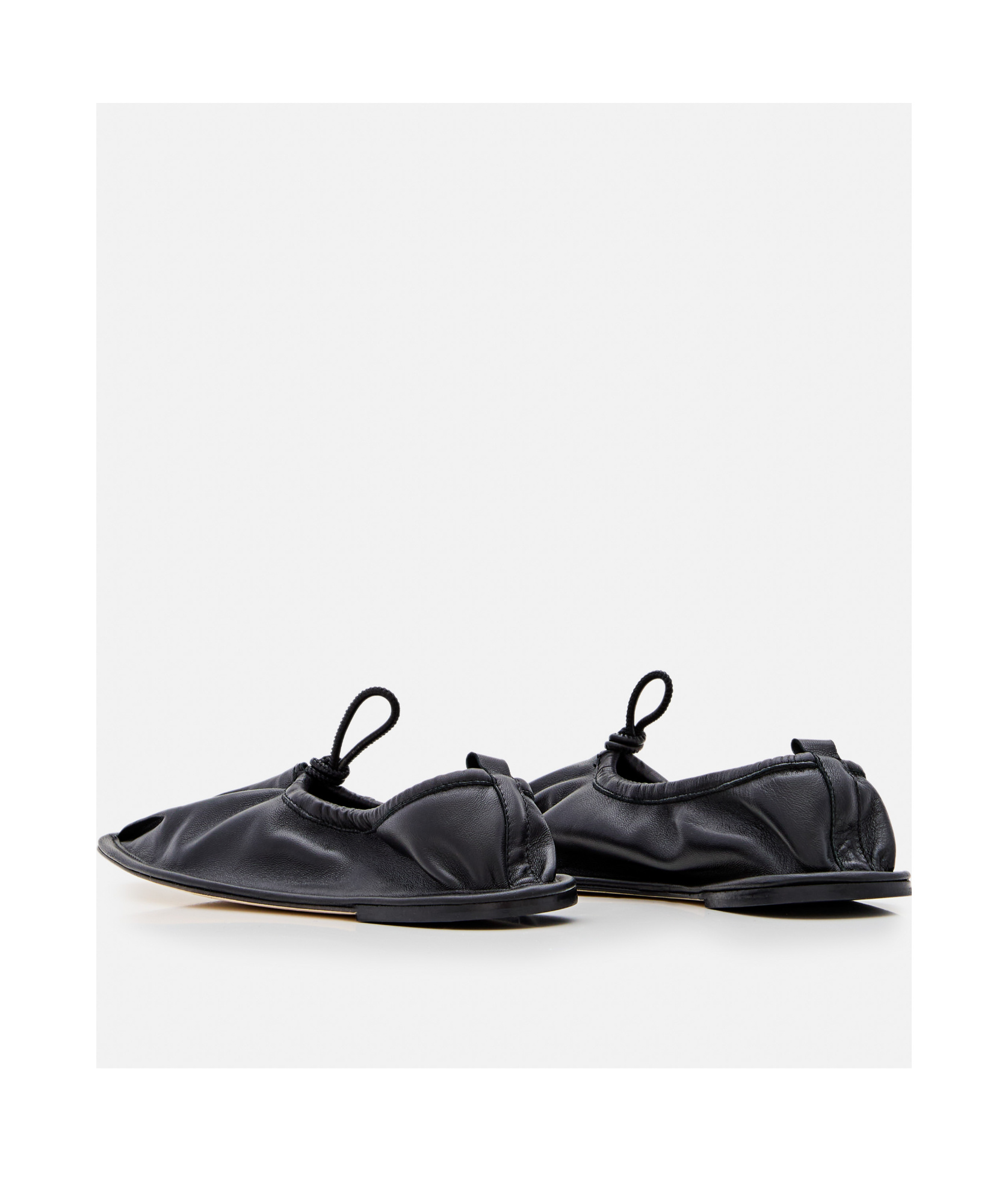 Hereu Puntera Soft Leather Ballet Flats In Black