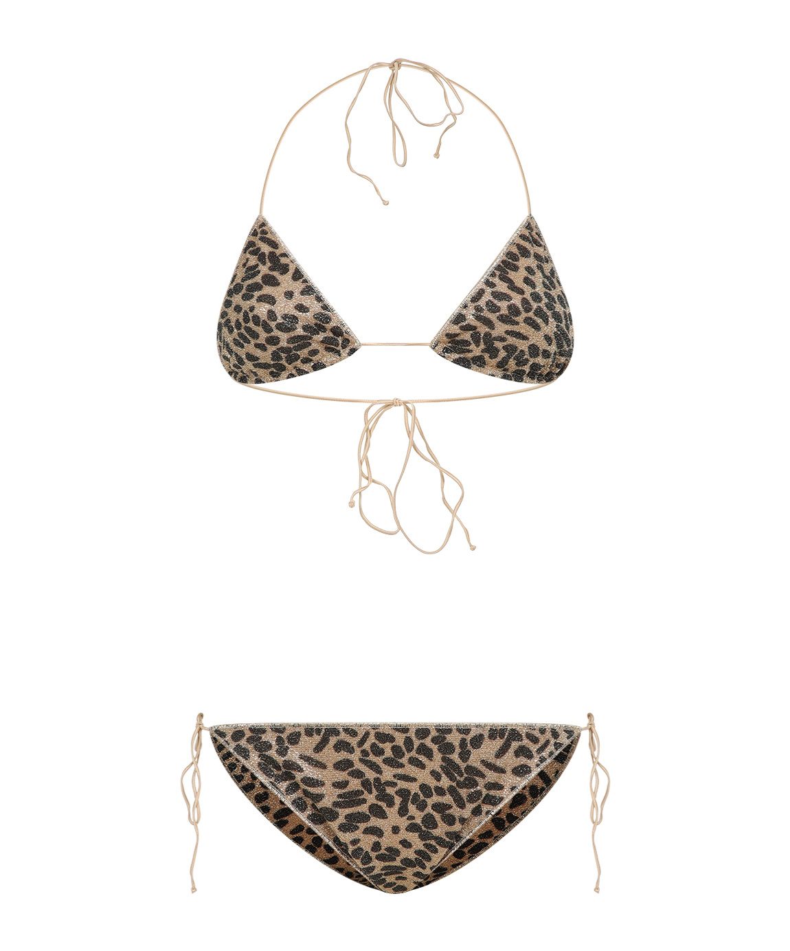 Shop Oseree Leopard-print Bikini In White
