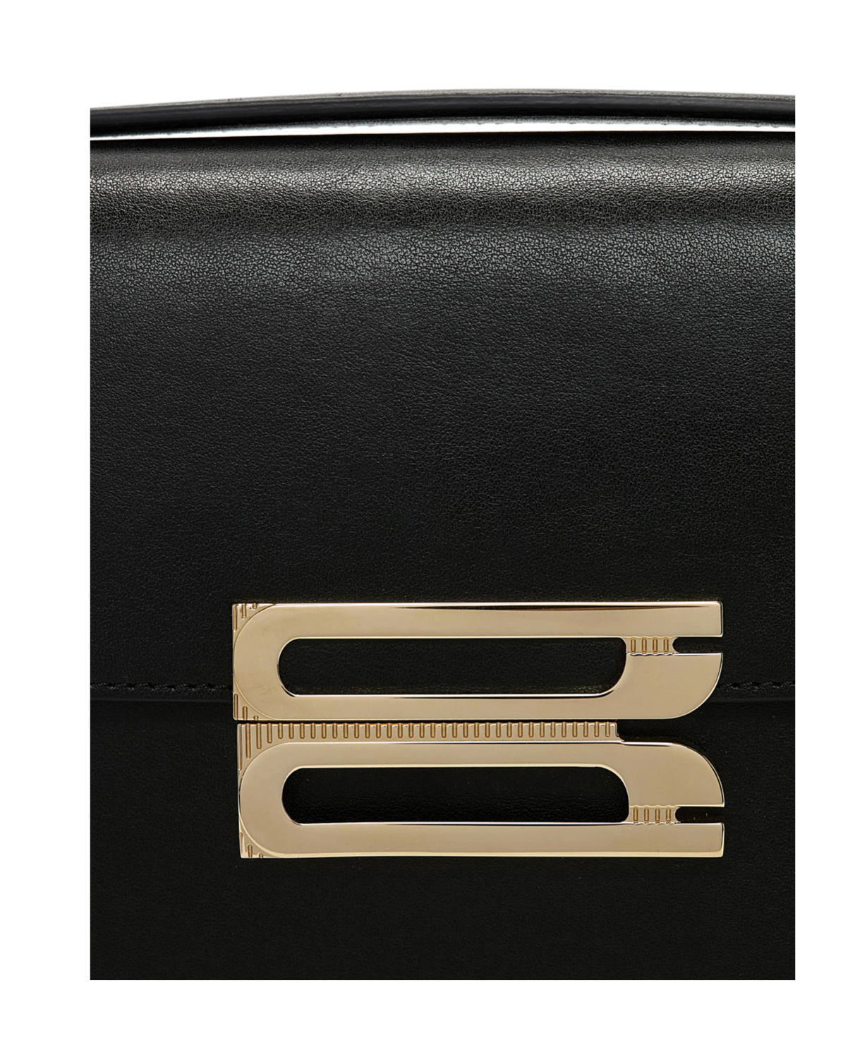 Victoria Beckham 'dorian' Black Shoulder Bag With Adjustable And Removable Shoulder Strap And Logo Plaque On The Fron