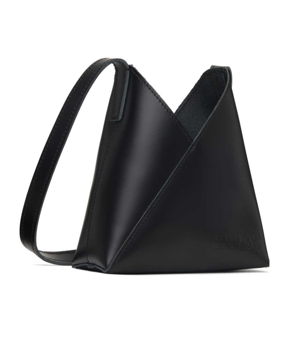 Mm6 Maison Margiela Black Triangle 6 Shoulder Bag In Black