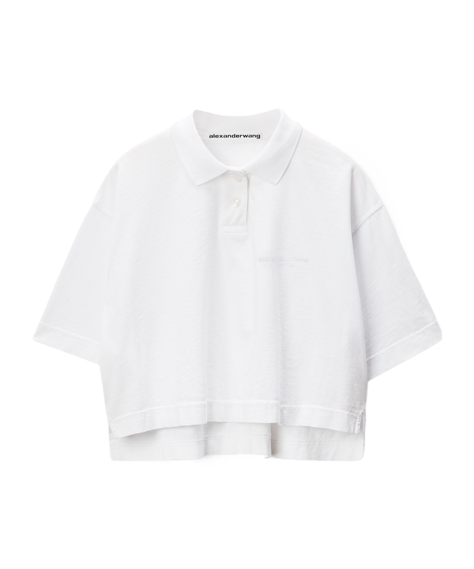 Alexander Wang Collared Shirt With Short Sleeves In White