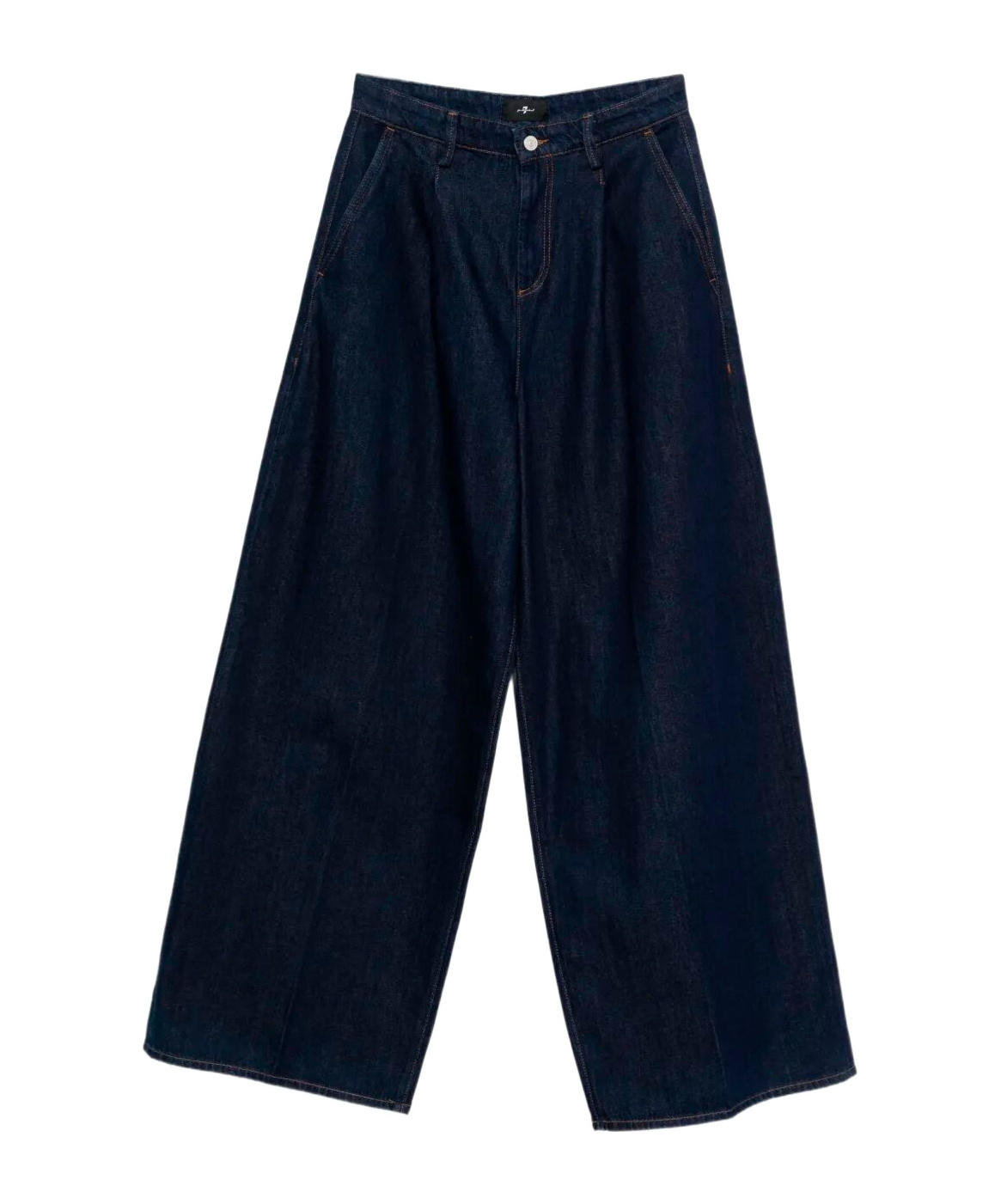 7 For All Mankind Wide-leg Jeans In Black
