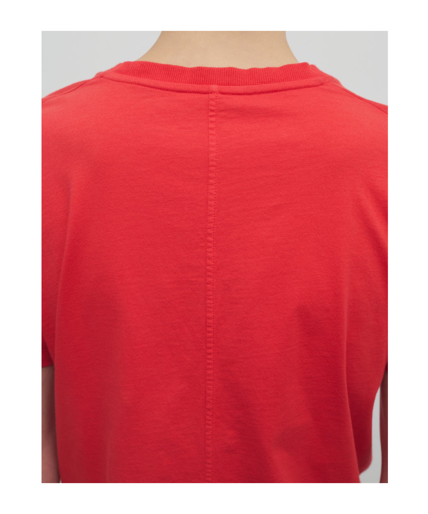 The Row Florie T-shirt With Red Center Detail In Red