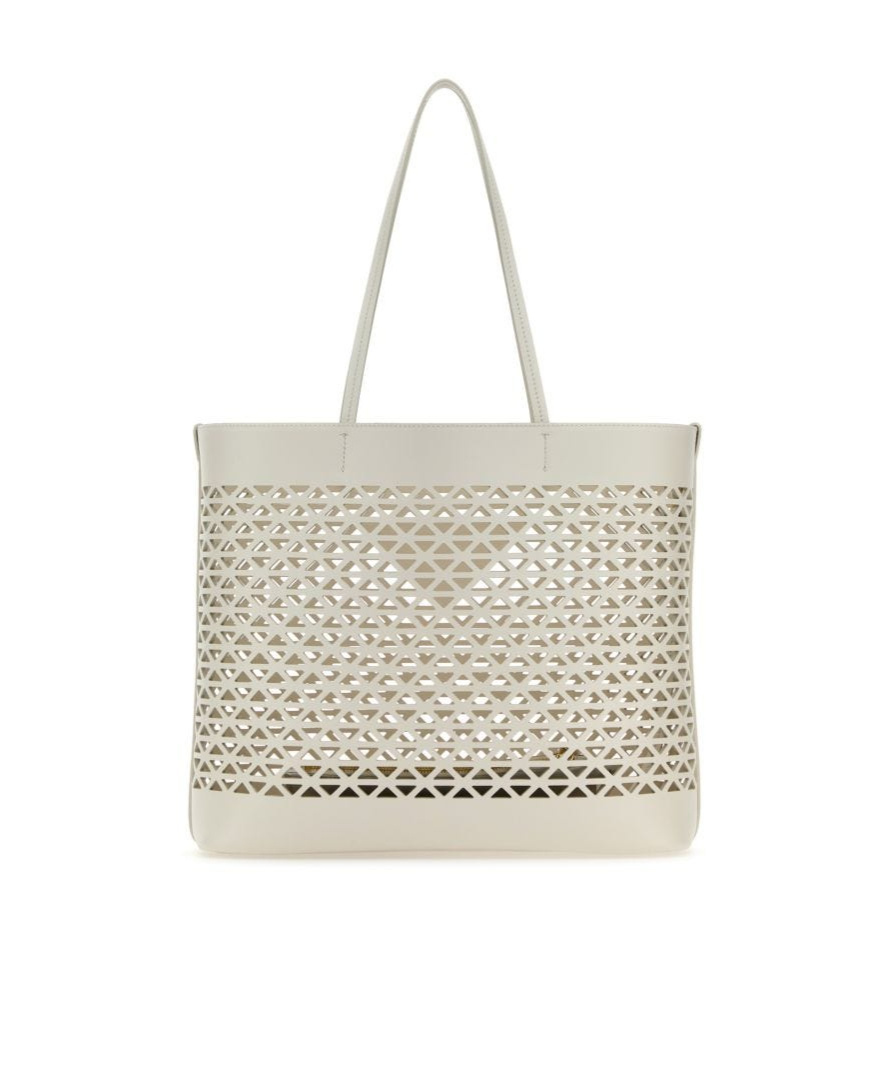 Prada Logo Shoulder Bag In White
