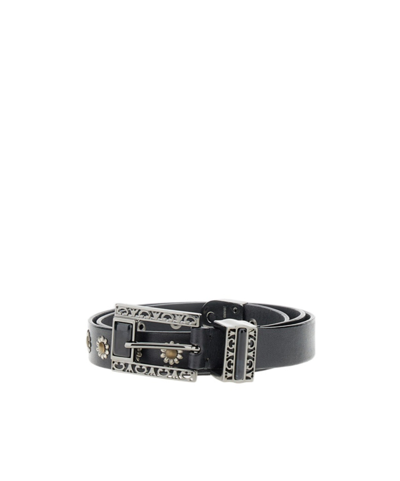Golden Goose Belt With Amber Inserts In Black