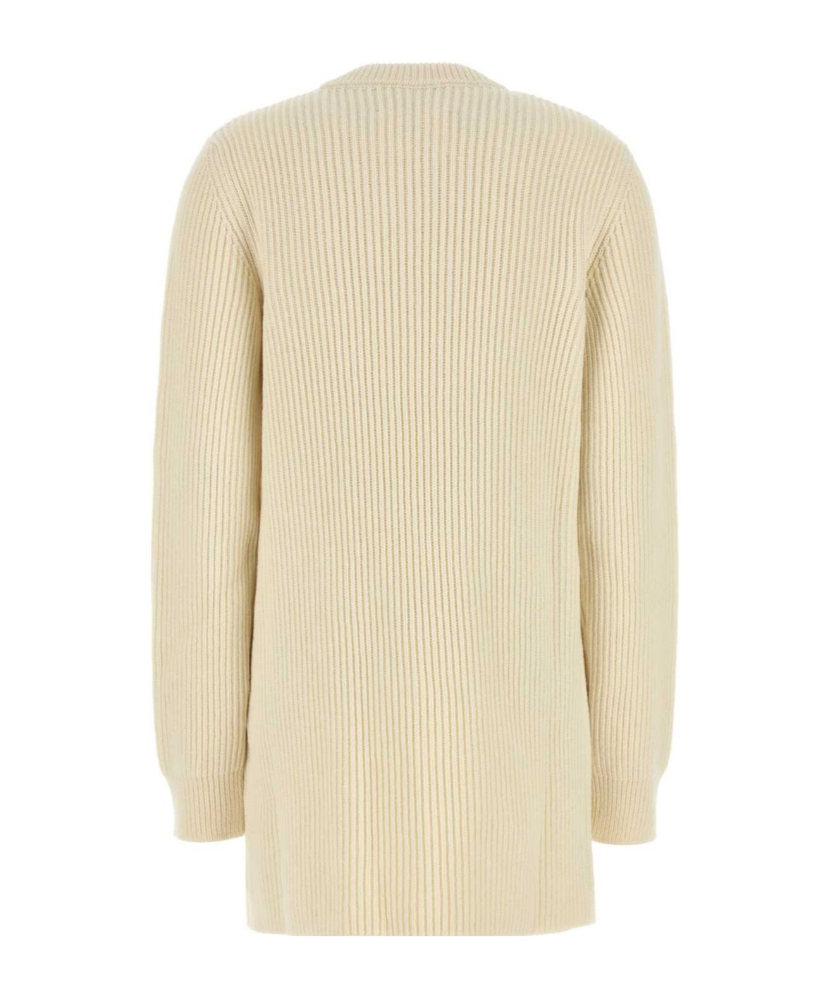 Jil Sander Wool Sweater Dress Crew Neck In Neutral
