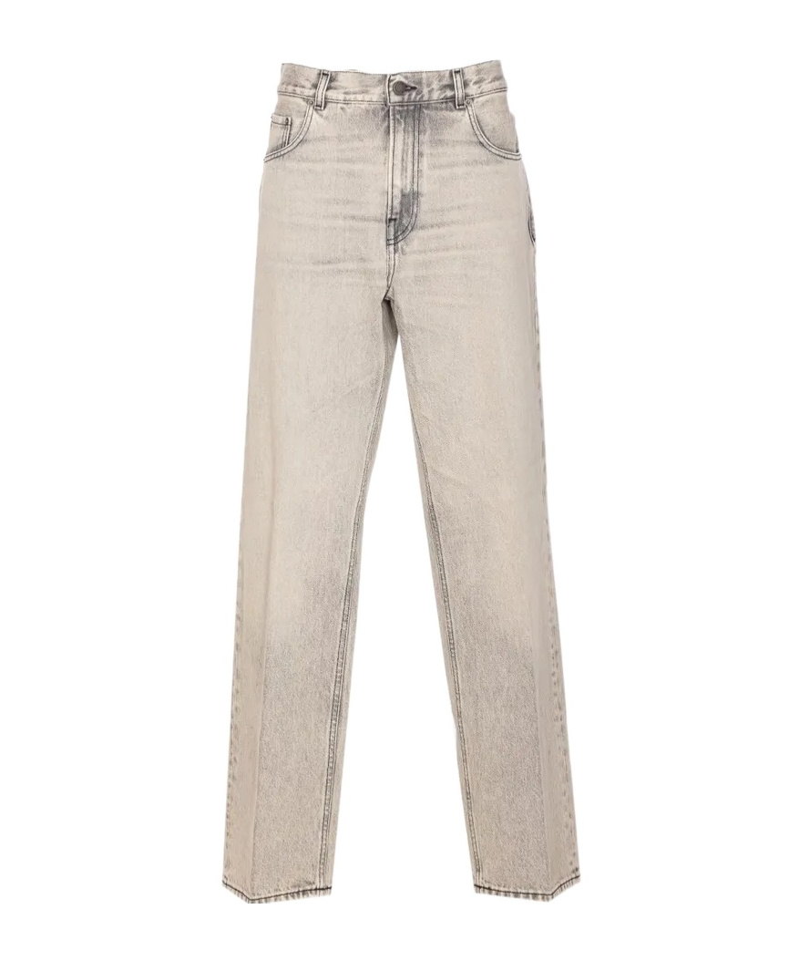 Haikure 5-pocket Trousers With Belt Loops And Contrast Stitching In Neutral
