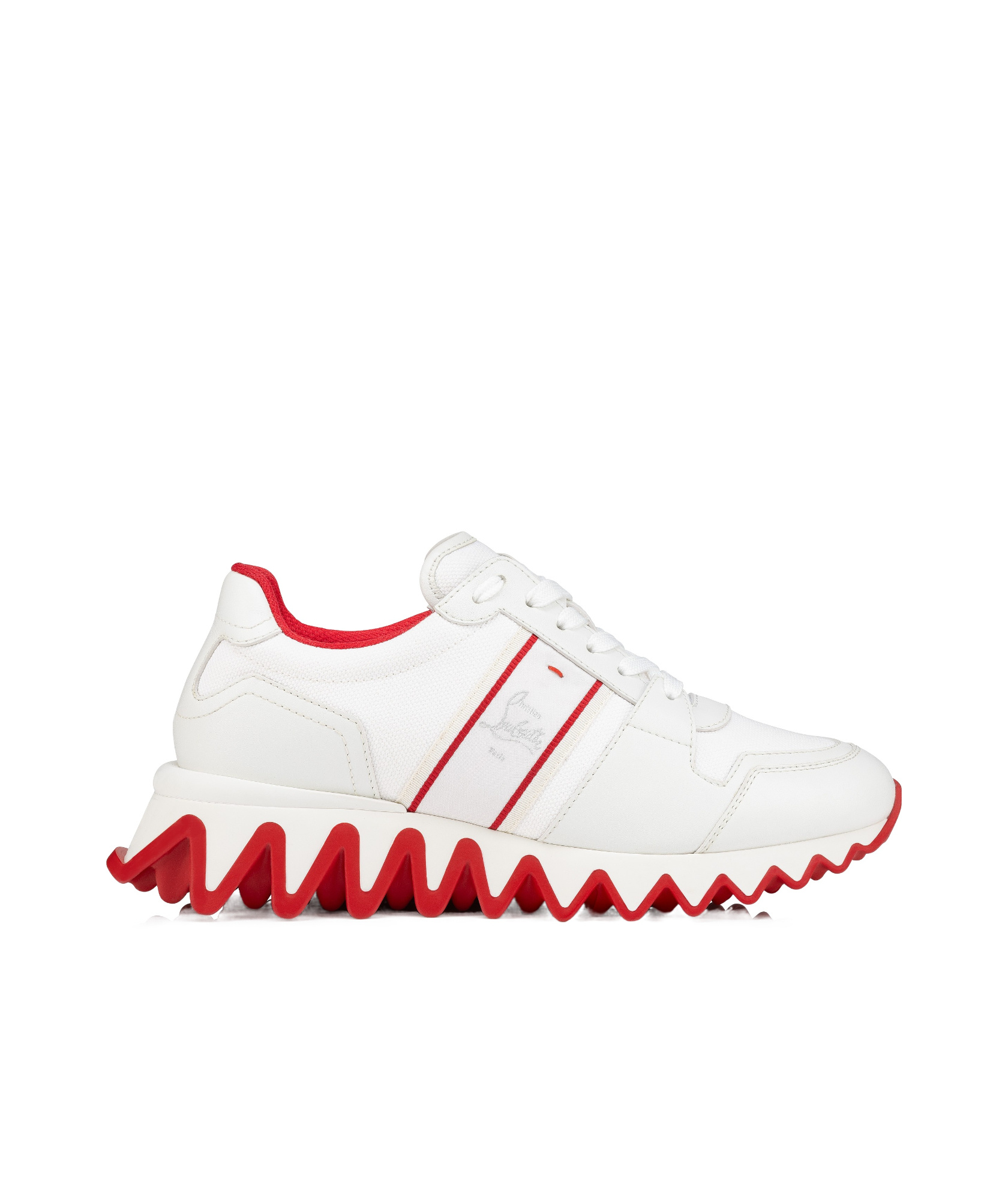 Christian Louboutin Nastroshark Donna White Sneakers In White