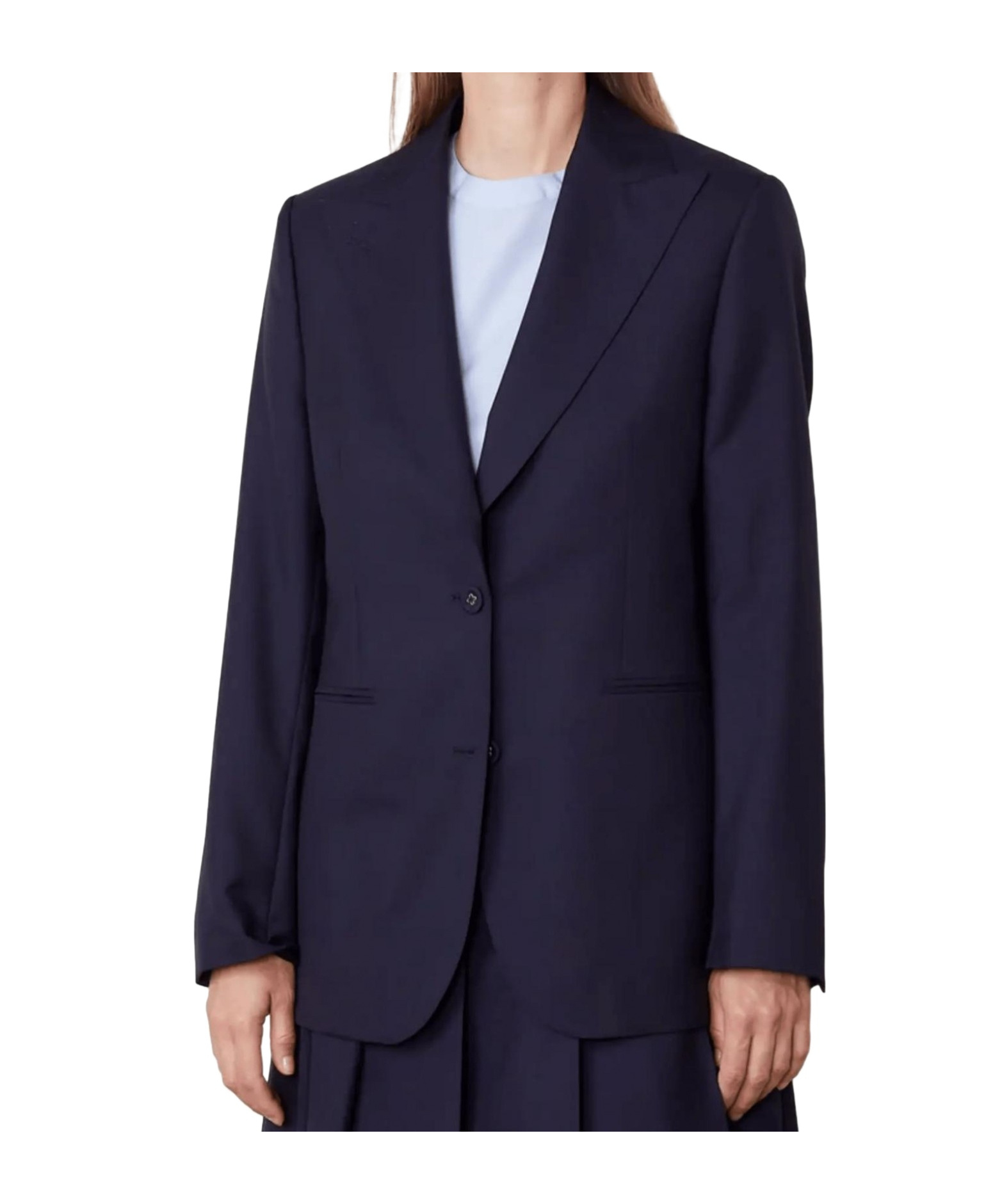 Officine Generale Long Sleeve Jacket In Blue