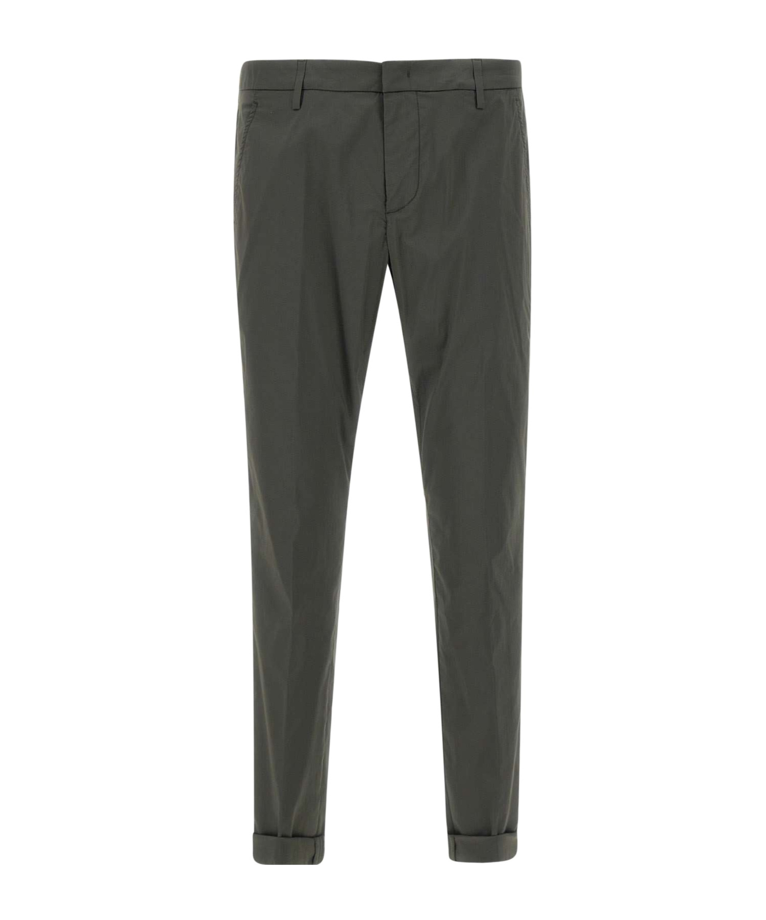 Dondup Cuffed Hem Stretch Cotton Trousers