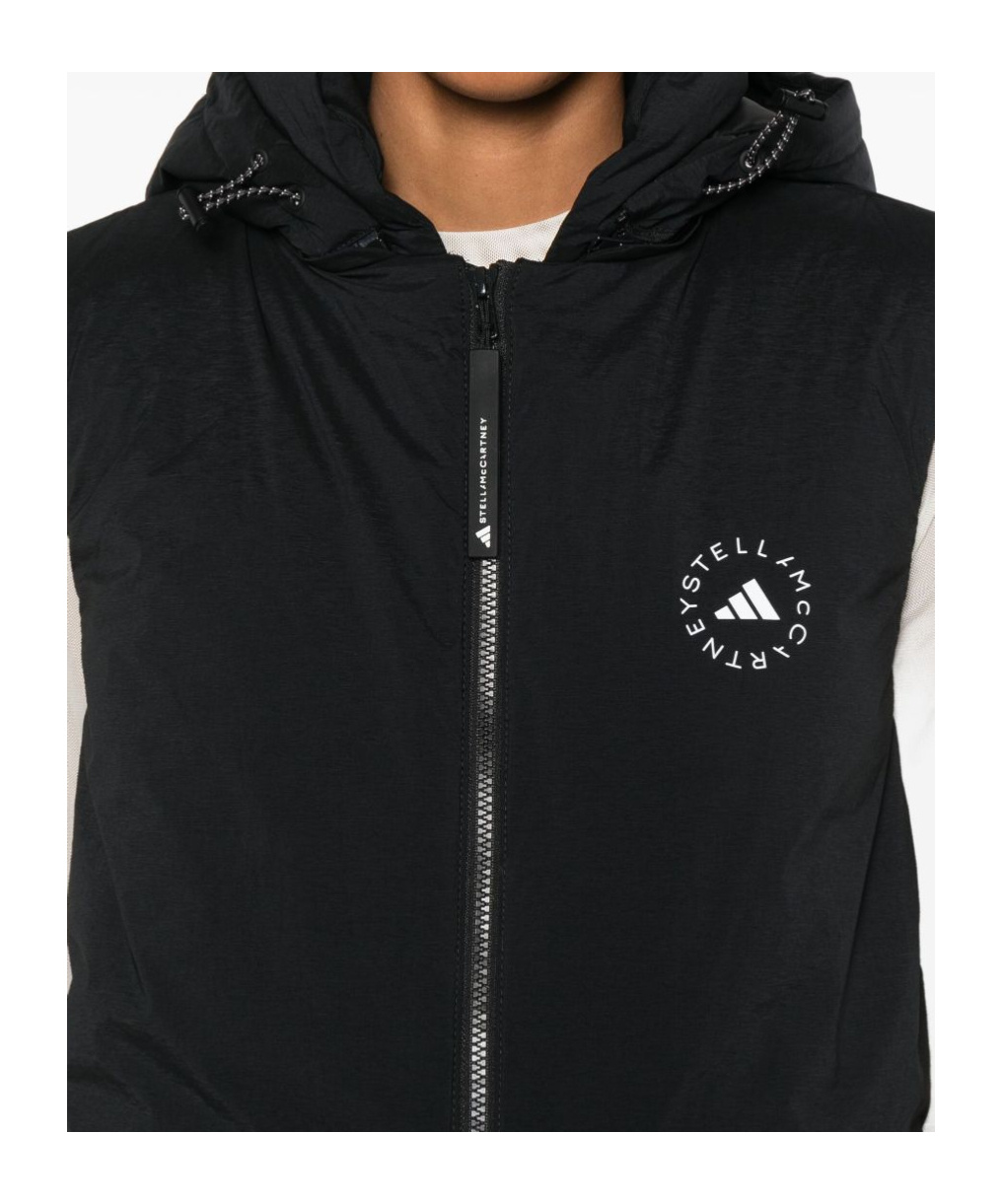 Adidas By Stella Mccartney Adidas By Stella Mc Cartney Hooded Vest In Black