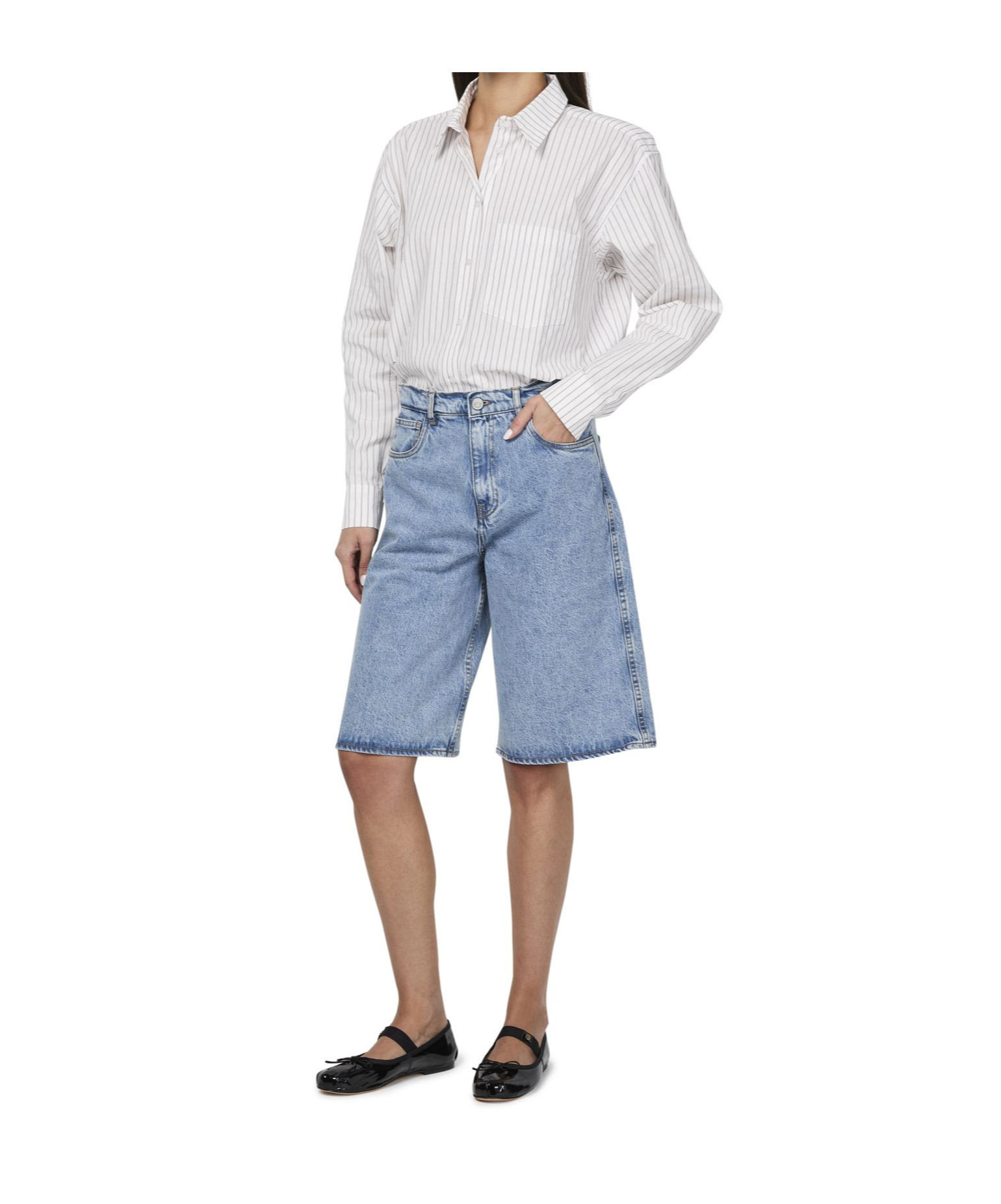 Shop Anine Bing Long Sleeve Shirt In White