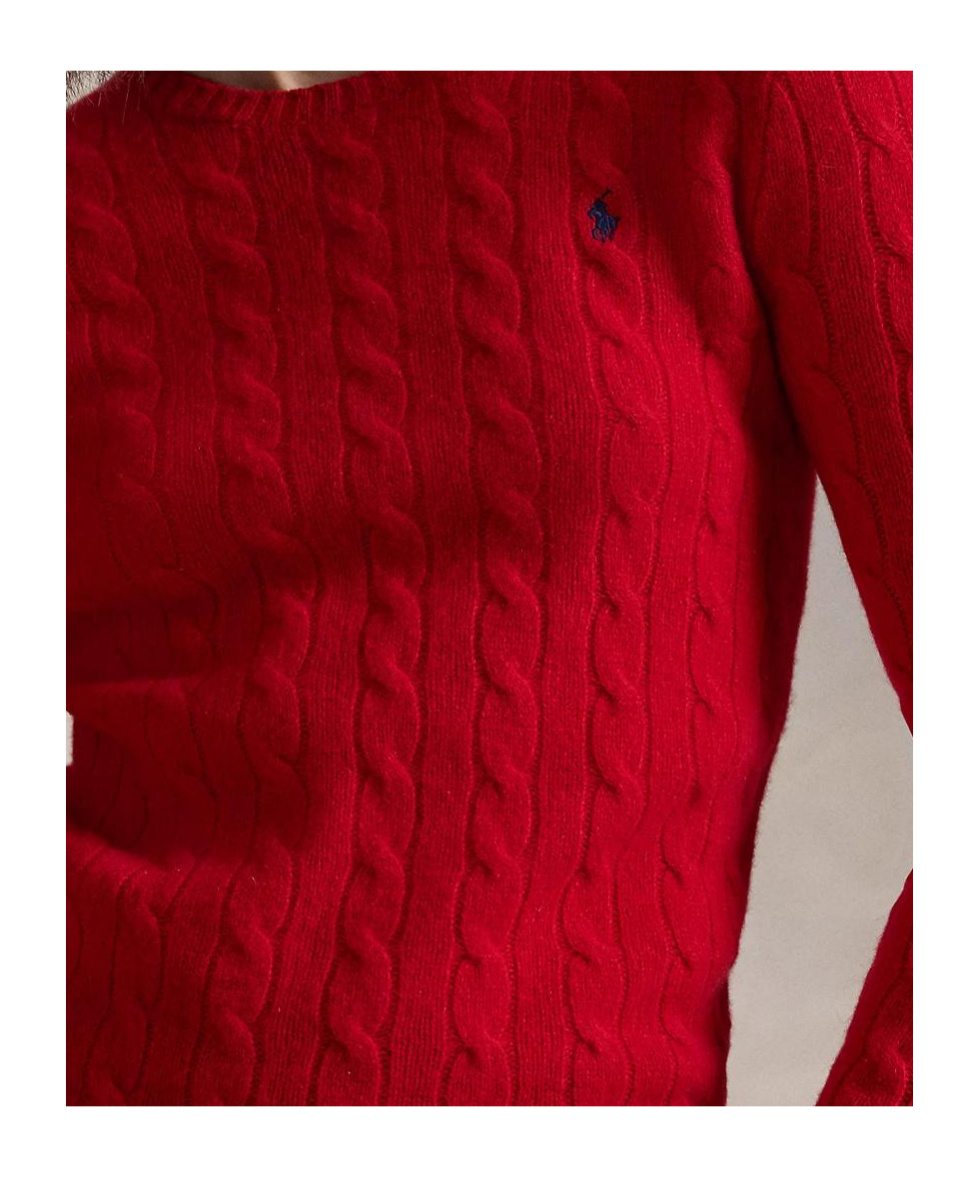 Shop Polo Ralph Lauren Cable-knit Jumper In Red