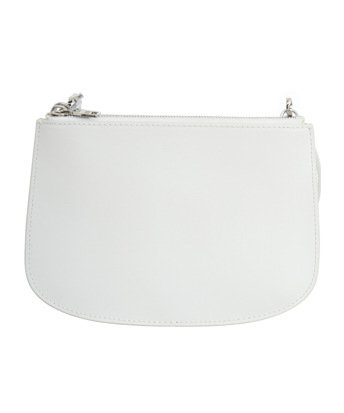 Diesel Smooth Leather Shoulder Handbag With Adjustable Strap In White