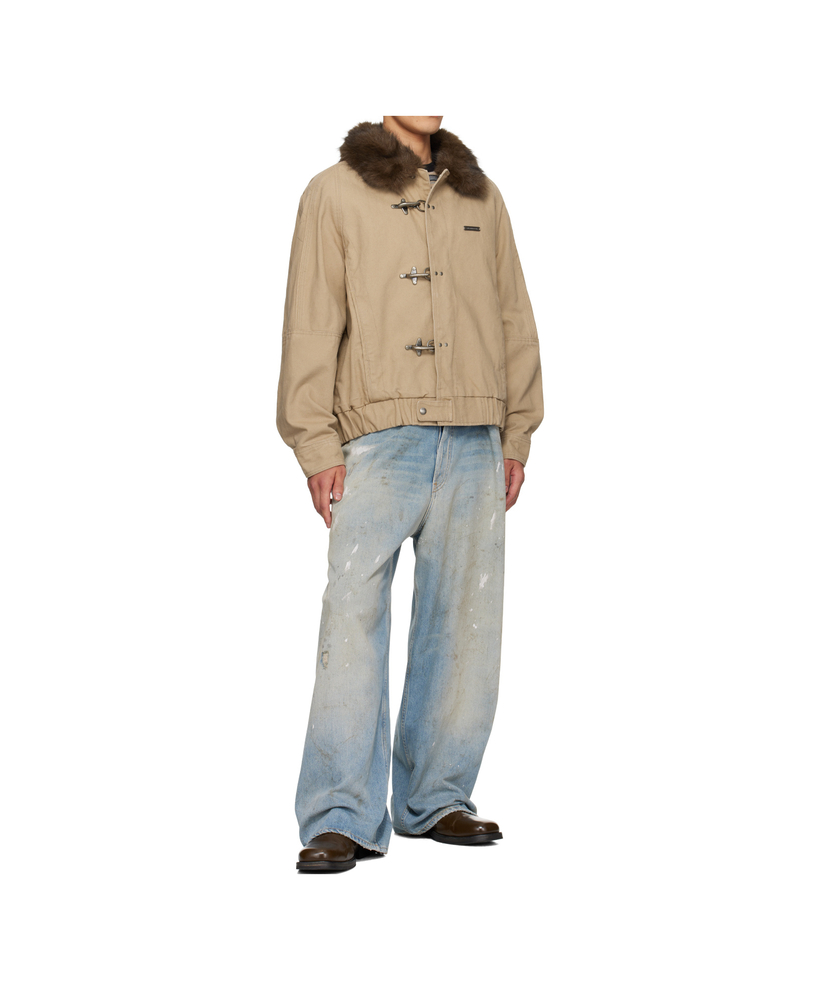 Andersson Bell Ortega Washed Cotton Jacket In Brown