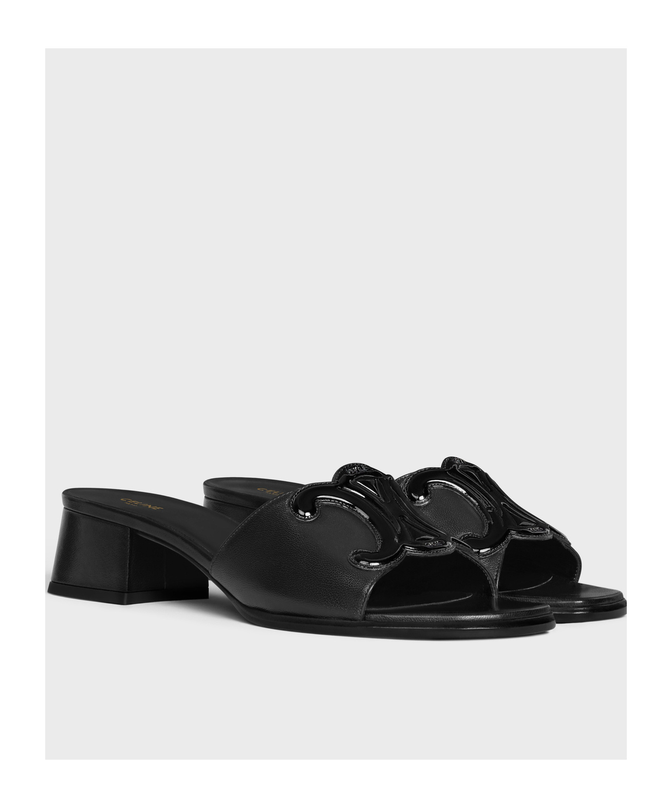 Celine Thick And High-heeled Muller Shoes In Black