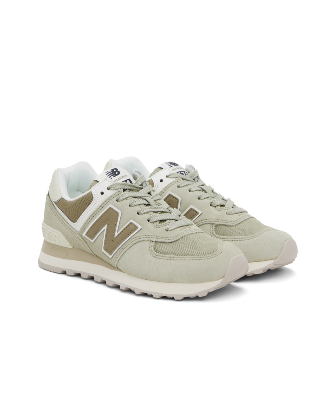 New Balance Round-head Sneakers In White