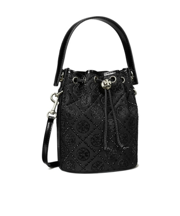 TORY BURCH MINI T MONOGRAM BUCKET BAG