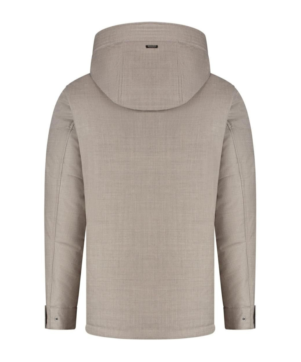 Woolrich High Neck Hooded Down Jacket In Gray