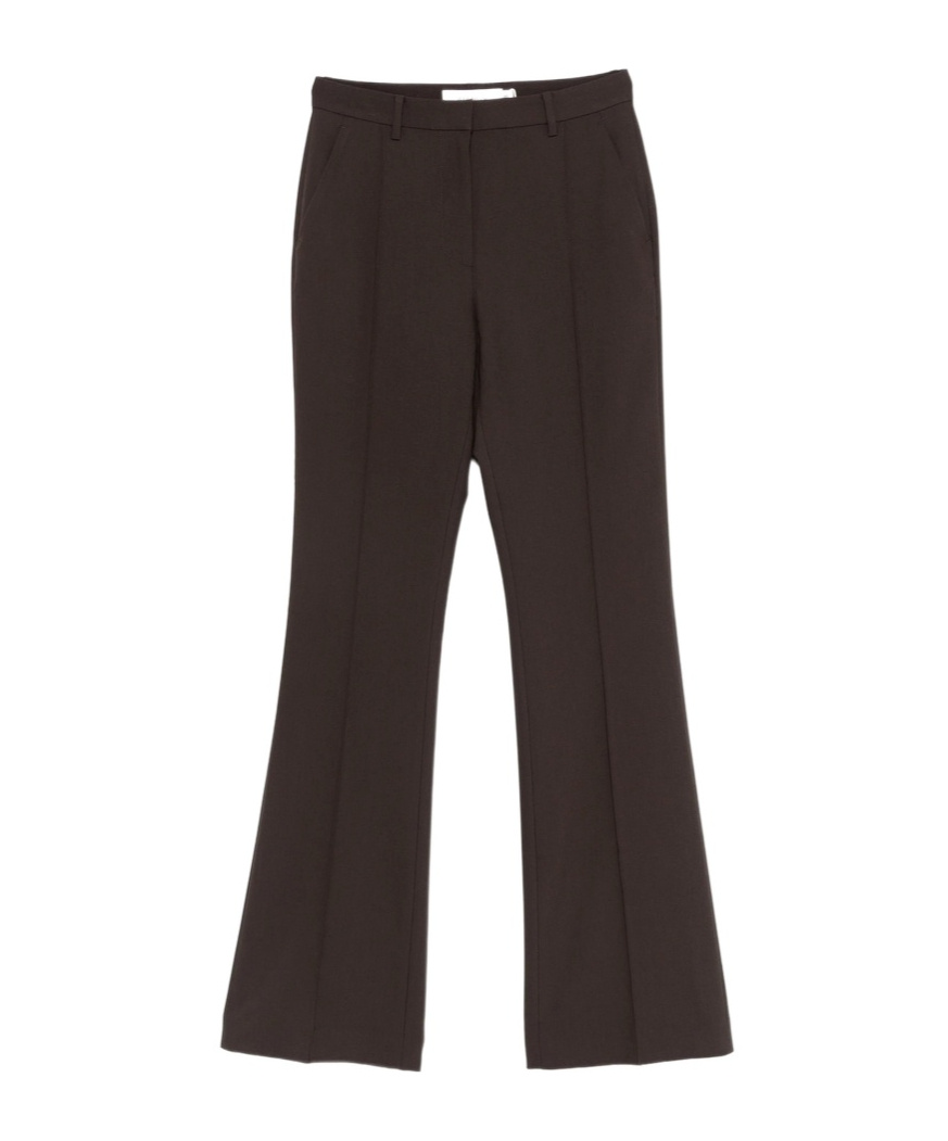 Aya Muse Seam-detail Trousers In Brown