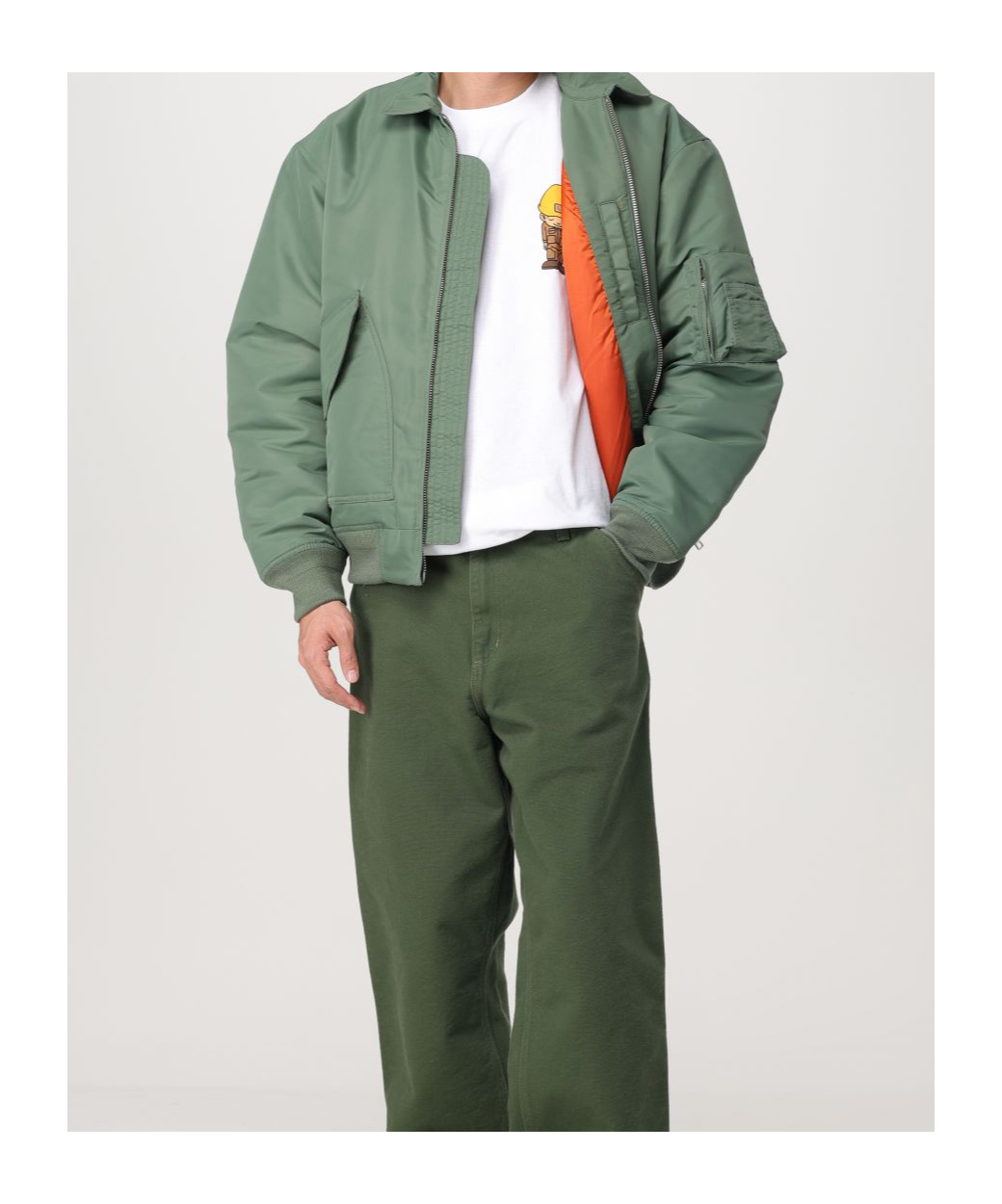 Carhartt Olten Bomber Jacket In Green