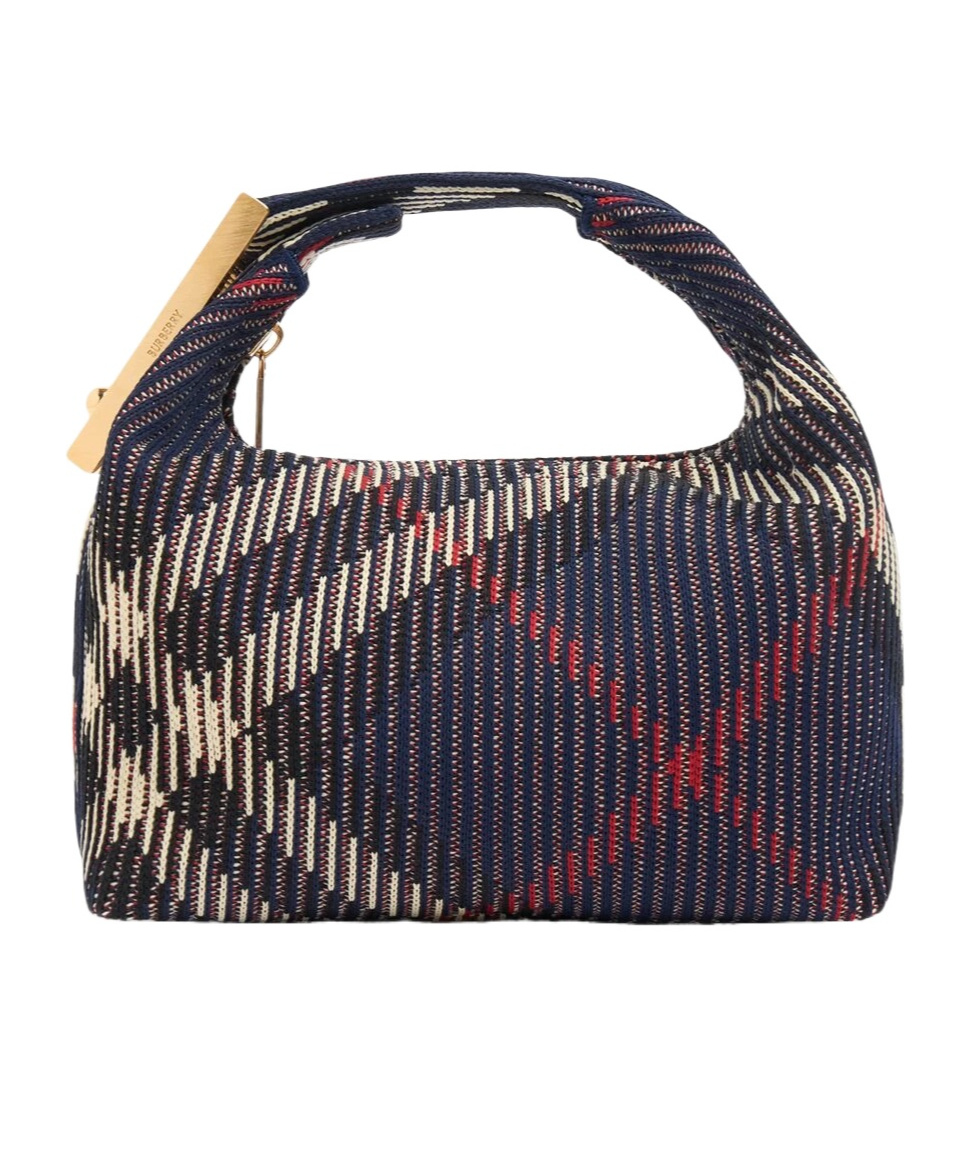 Burberry Navy Mini Peg Duffle Bag