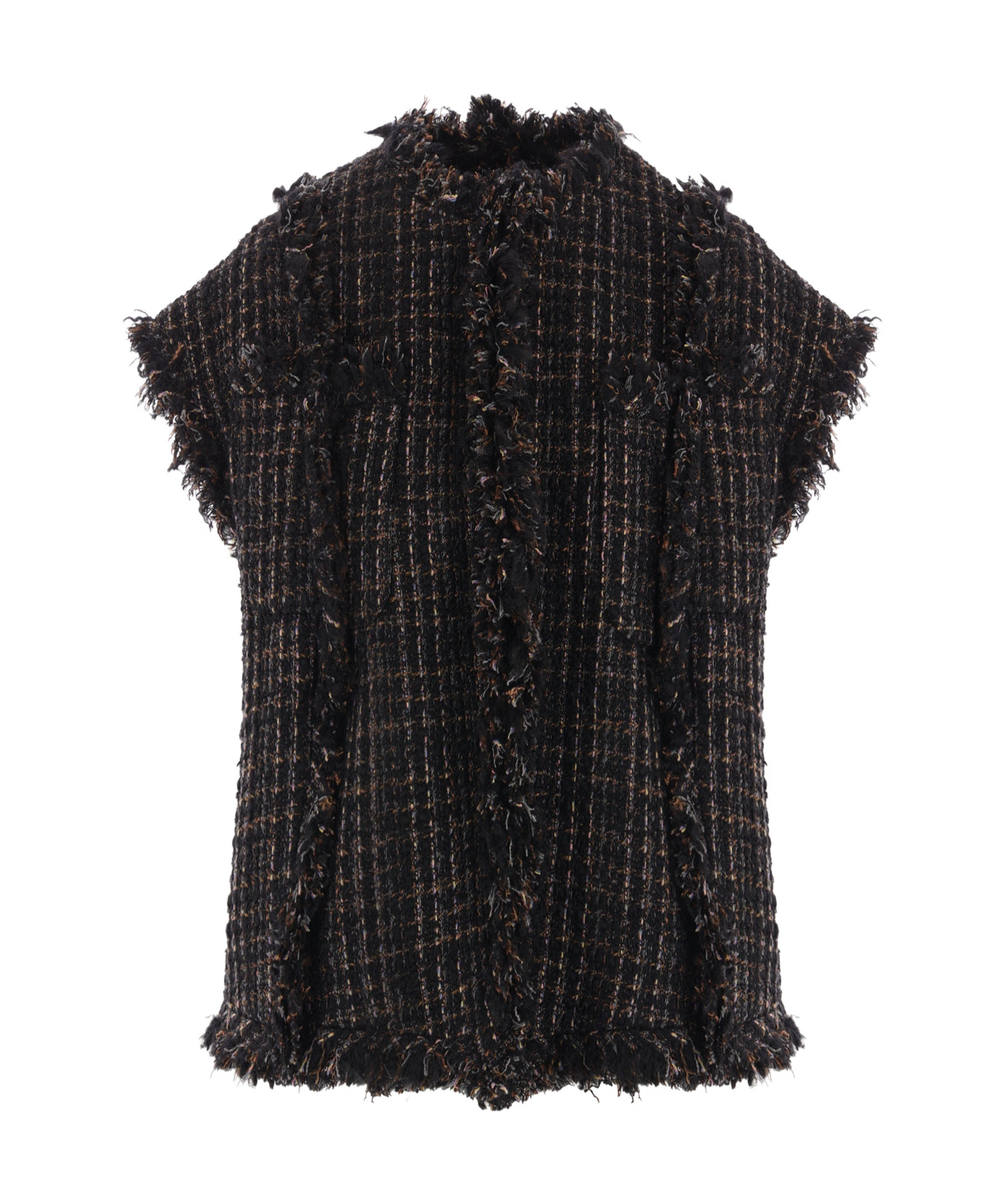 Sacai Fringed Jacket In Black