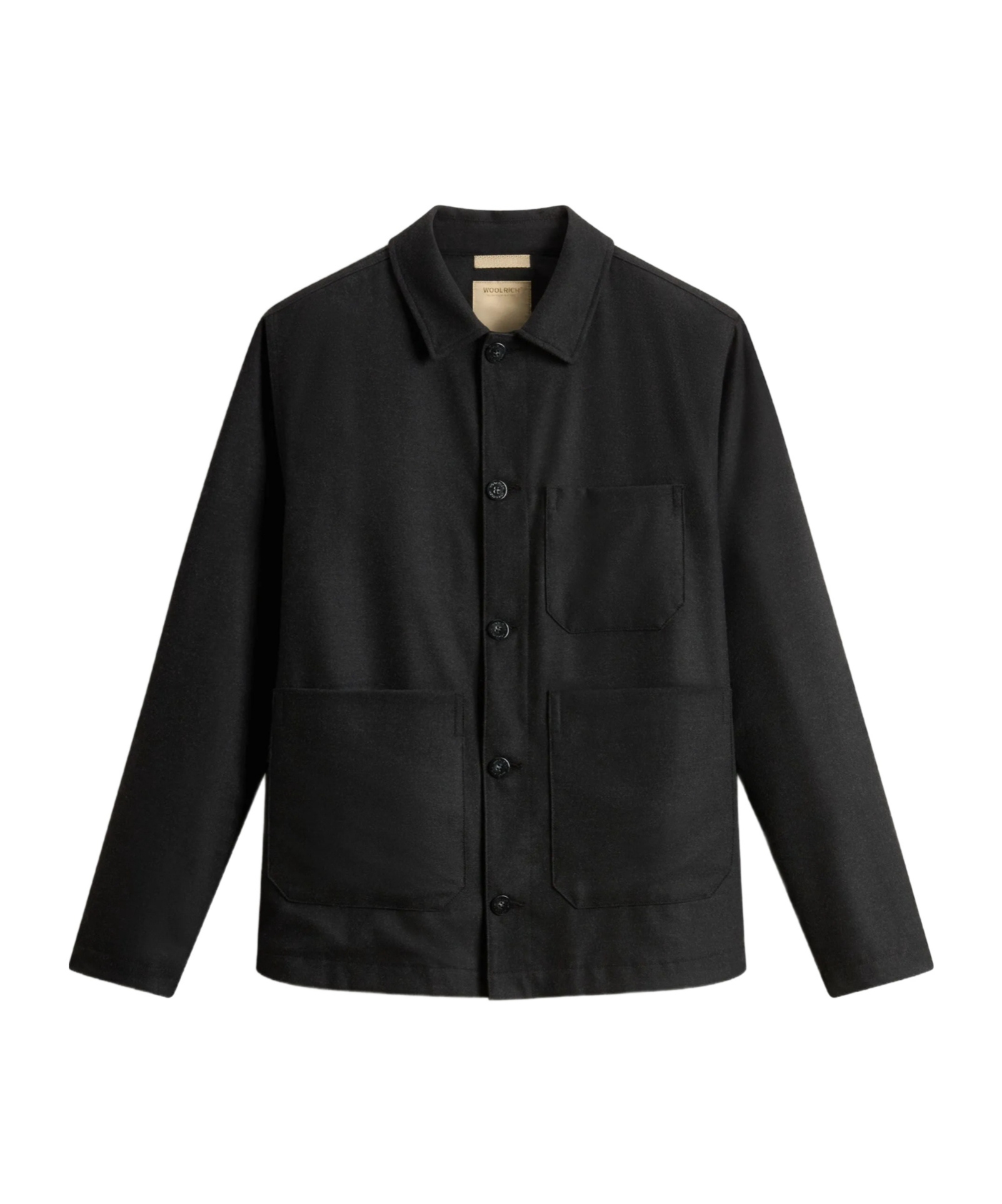 Woolrich Stylish Jacket With Chest And Front Pockets In Black