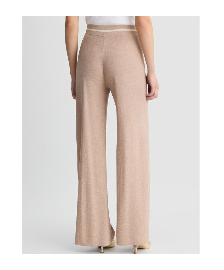 Liu •jo Lurex-embellished Trousers In Pink