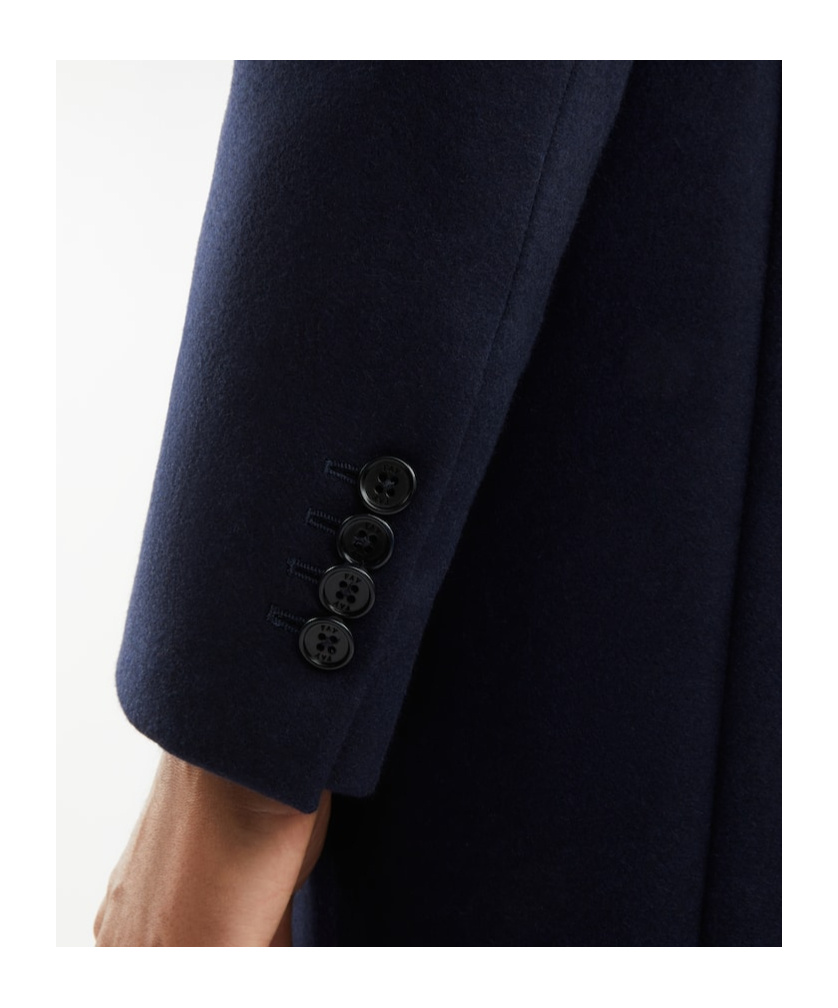 Fay Double-breasted Wool Double Coat In Black