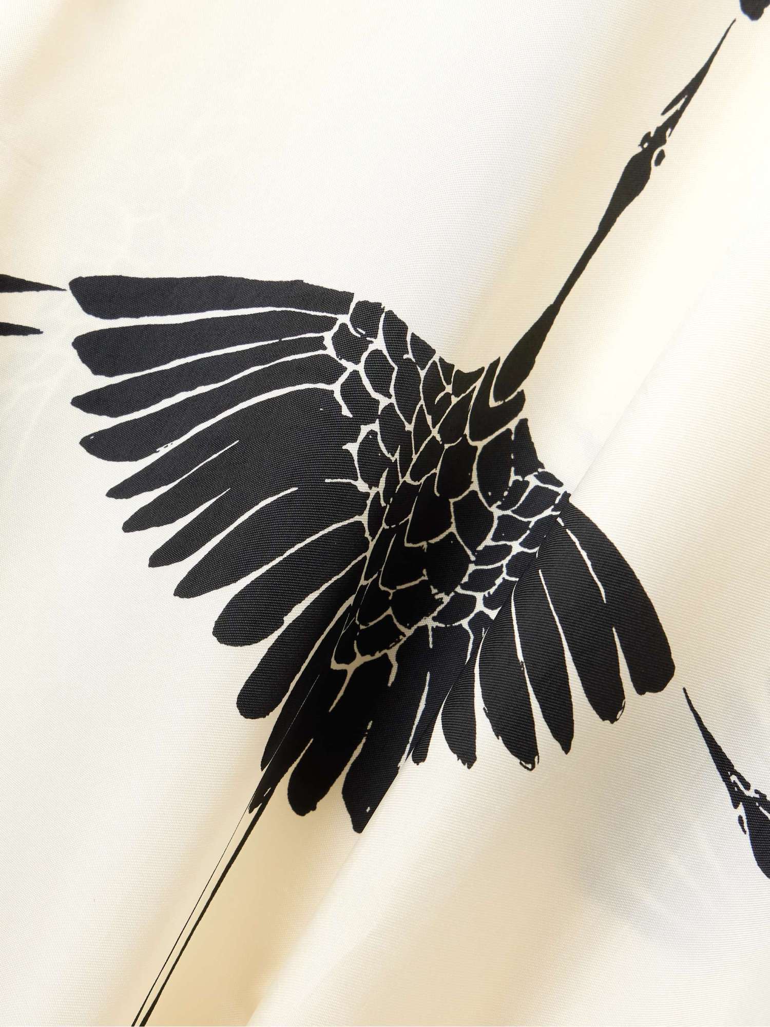 Khaite The Zelma Crane-print Midi Dress In Multi