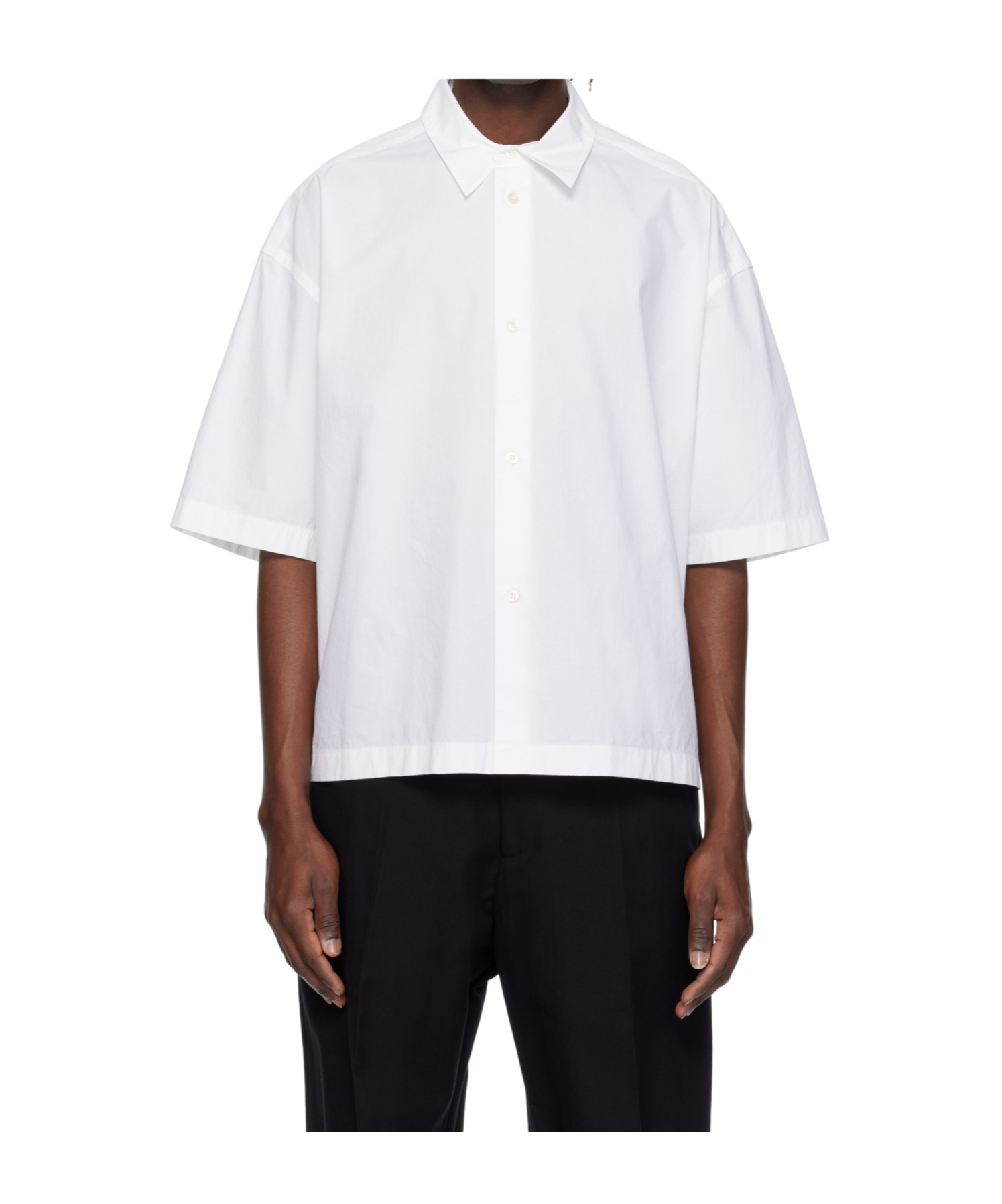 Studio Nicholson Lapel Shirt In White