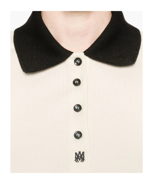 Amiri Long-sleeved Polo Shirt In Neutral
