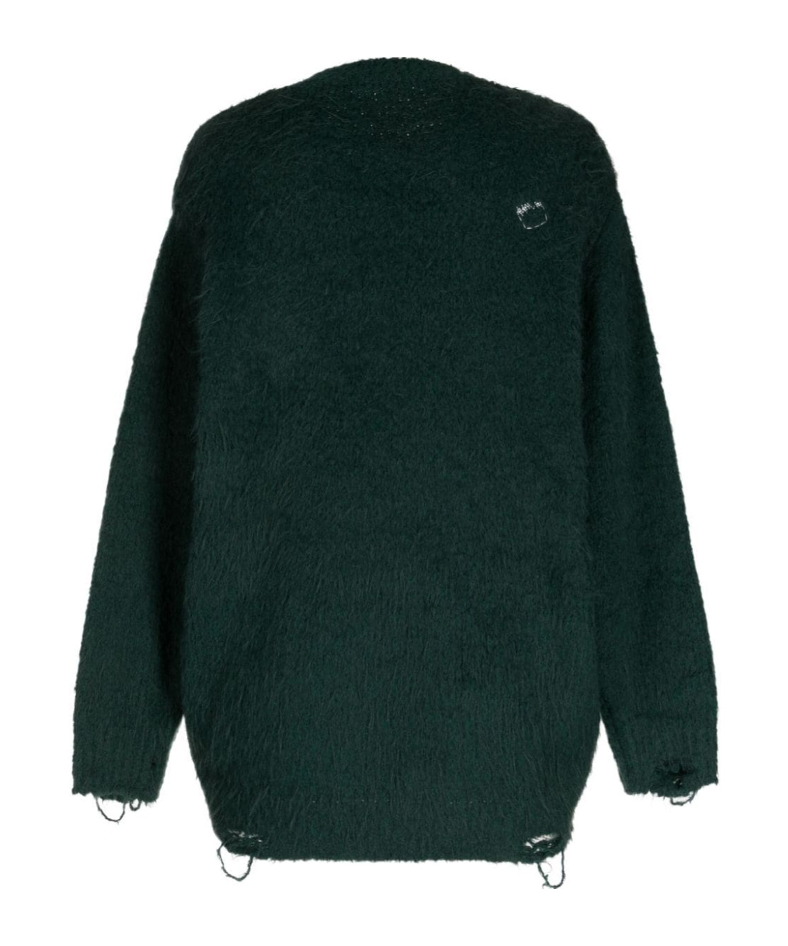 Ader Error Imitation Fleece Knitted Sweater In Black